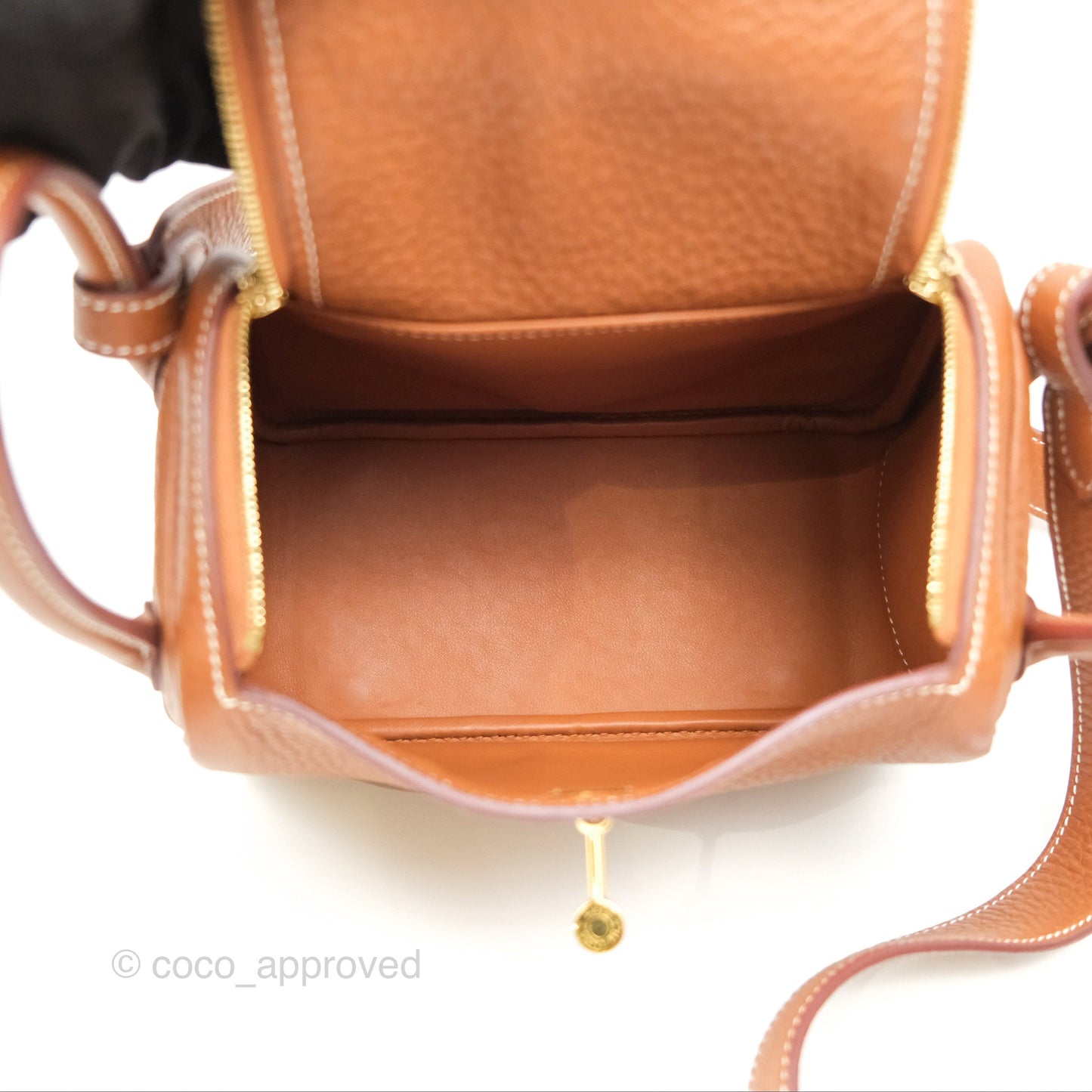 Hermès Mini Lindy 20 Gold Clemence Gold Hardware
