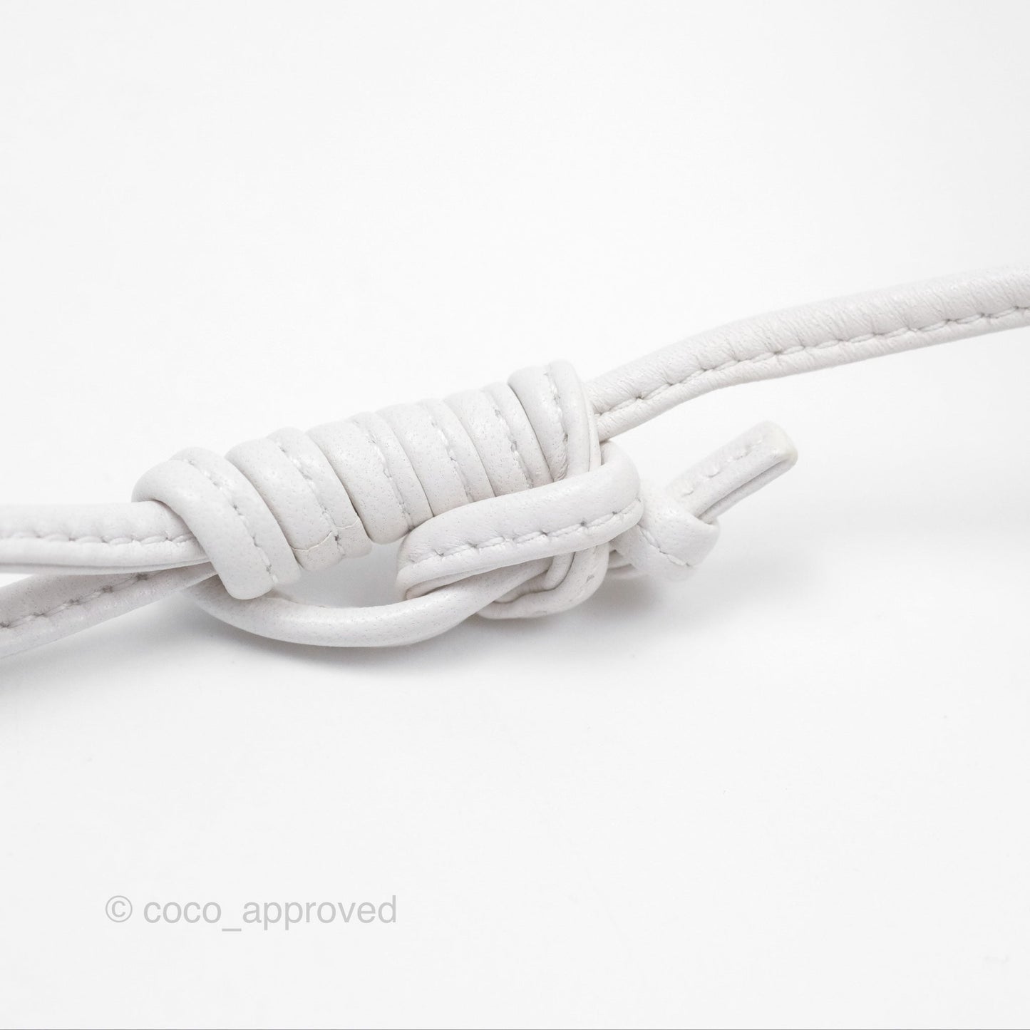 Bottega Veneta The Mini Pouch Boucle Raffia White