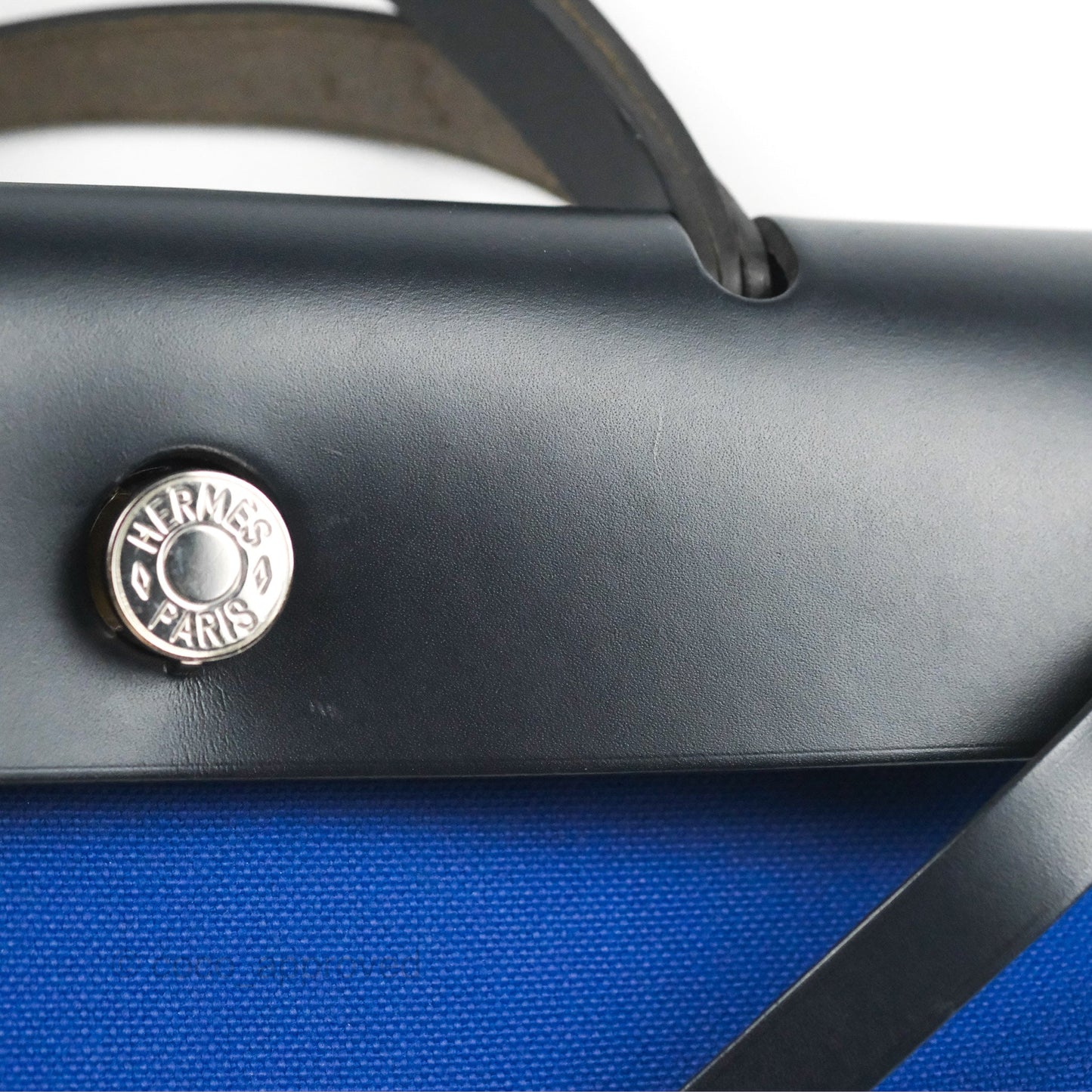 Hermès Herbag Zip 31 Bleu Électrique & Bleu Indigo Canvas Palladium Hardware