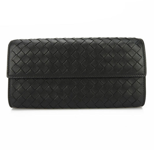 Luxury Bottega Veneta Intrecciato  Leather Long Wallet (Bi-Fold) ()