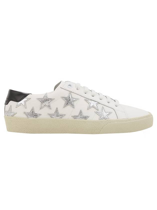 Luxury Saint Laurent Star Patch Low Top Sneakers Black White