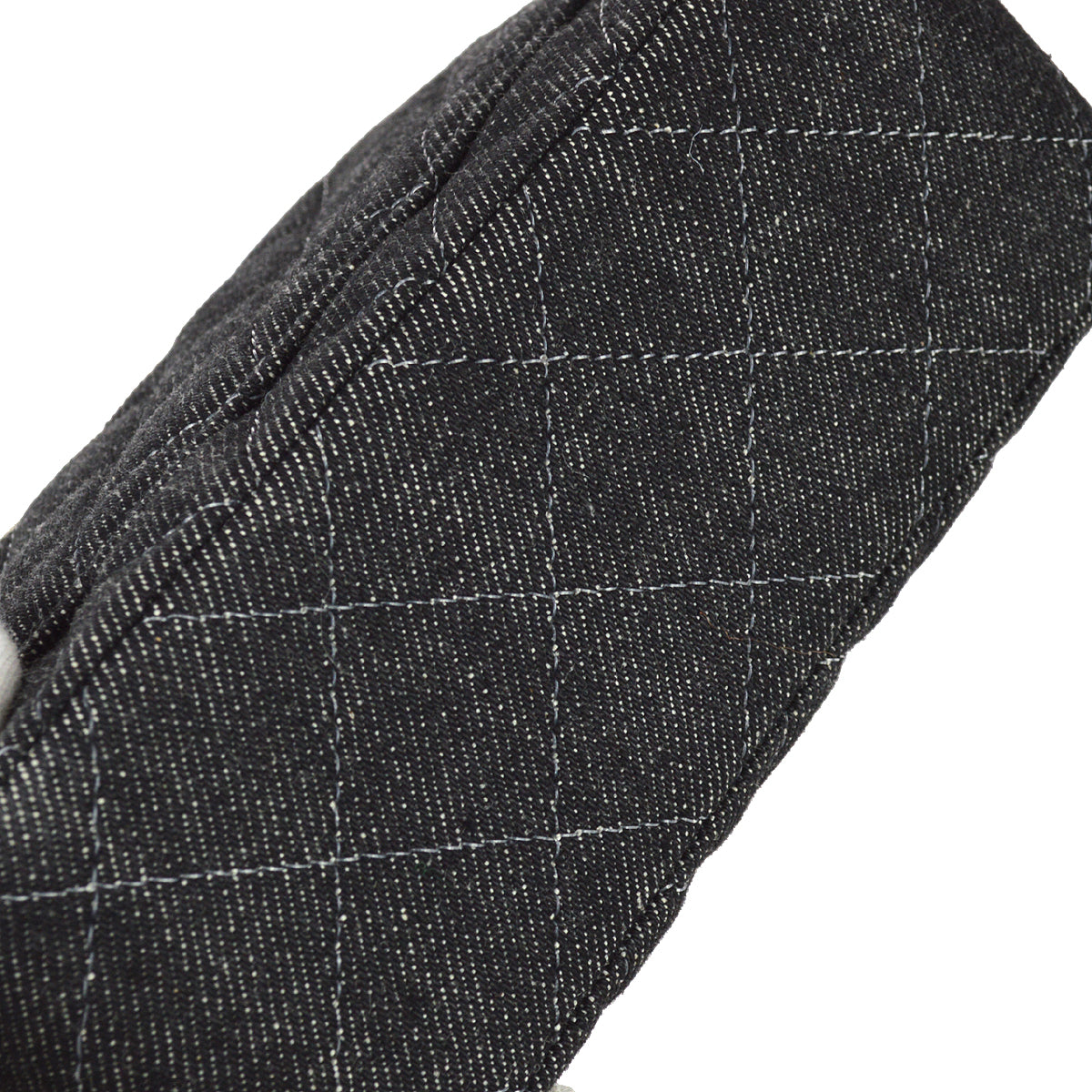 Luxury Chanel 1997-1999 Black Denim Mini Classic Square Flap Shoulder Bag 17