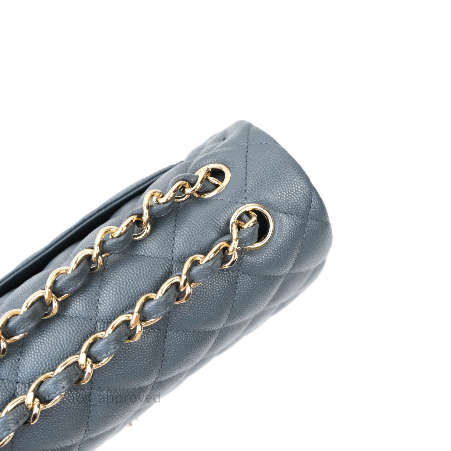 Chanel Jumbo Double Flap Grey Caviar Gold Hardware⁣⁣ 18B