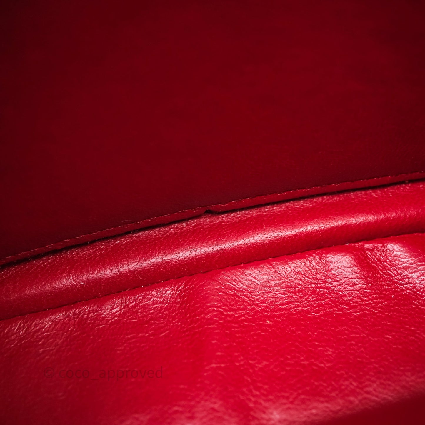 Chanel Vintage Quilted Flap Bag Red Lambskin Gold Hardware