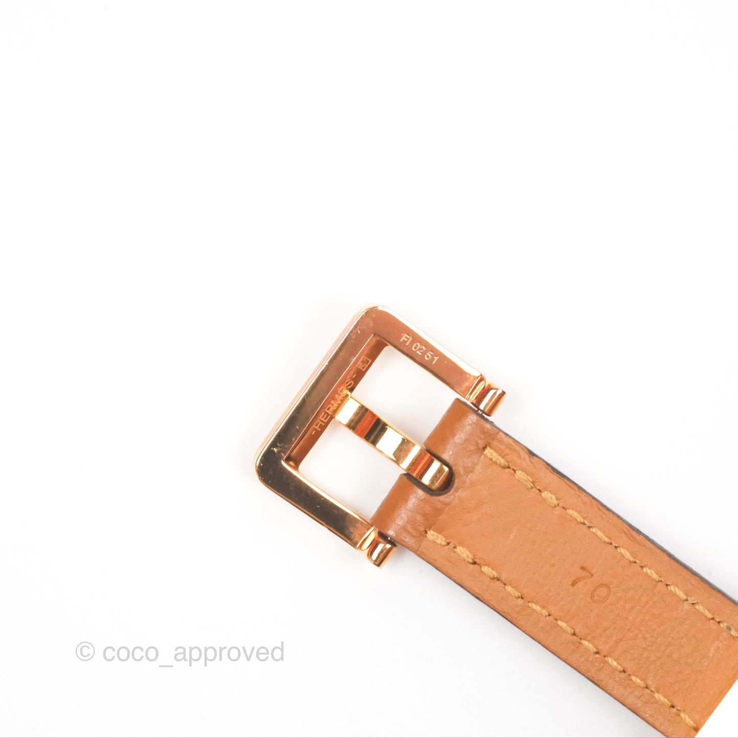 Hermès Pop H 15 Belt Epsom Gold Rose Gold Hardware