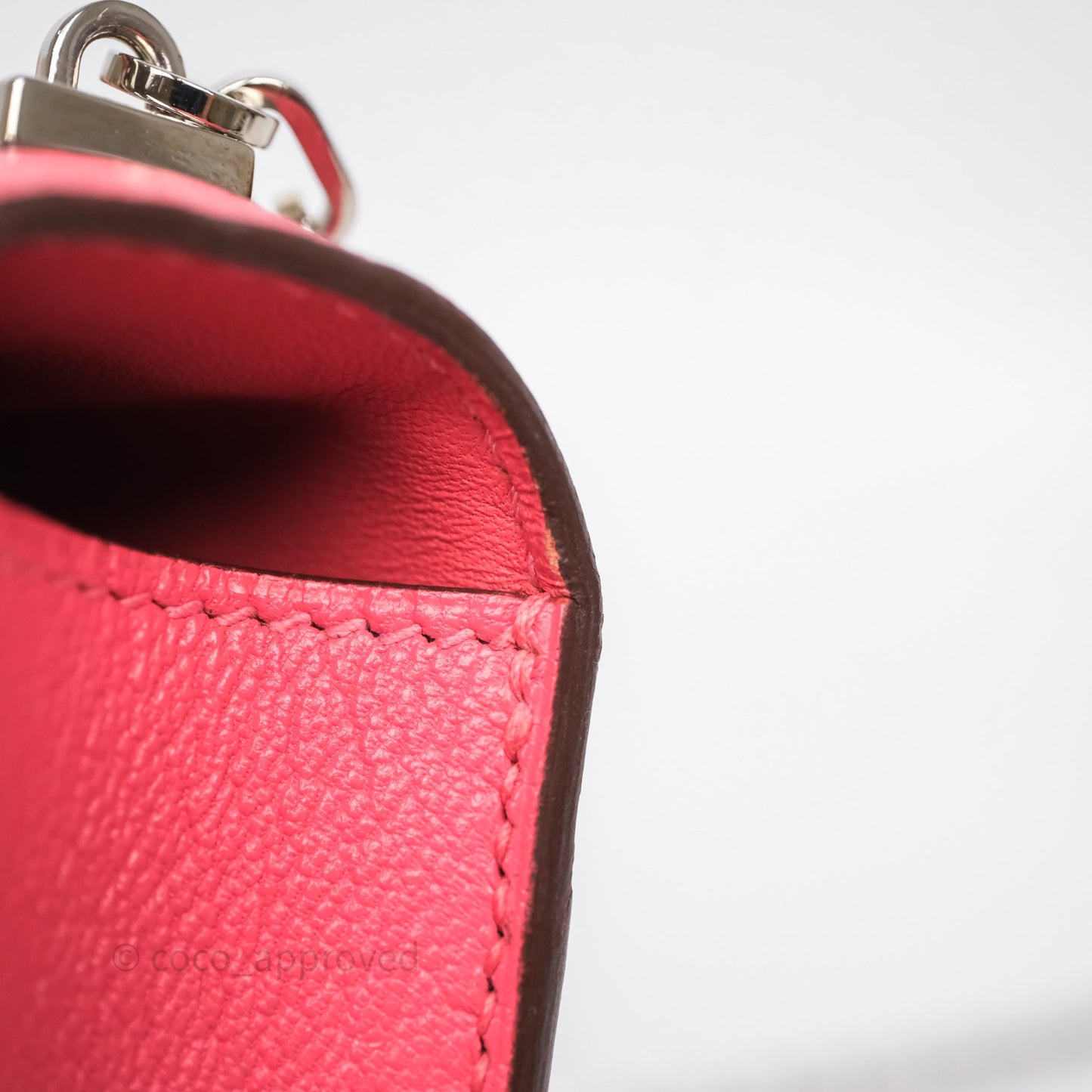 Hermès Mini Verrou Chaine Bag Rose Lipstick U5 Chevre Mysore Palladium Hardware