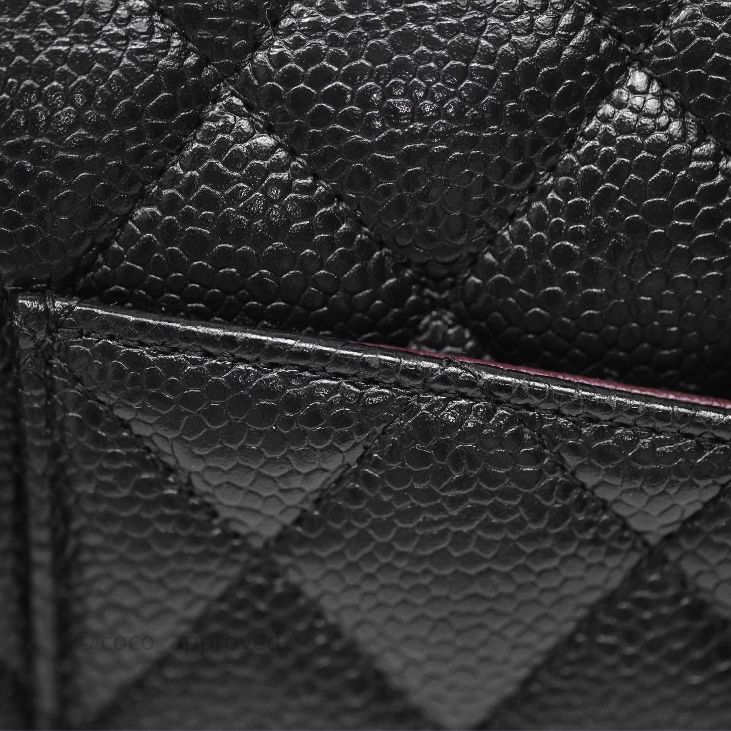 Chanel Classic M/L Medium Flap Quilted Black Caviar Silver Hardware