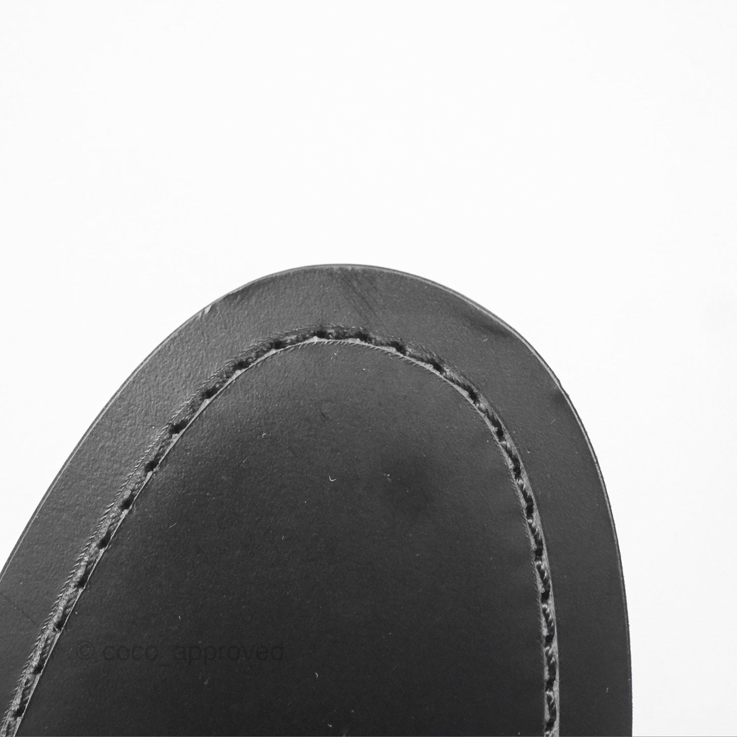 Chanel Loafers Black Leather CC Clover Camellia 23S Size 37C