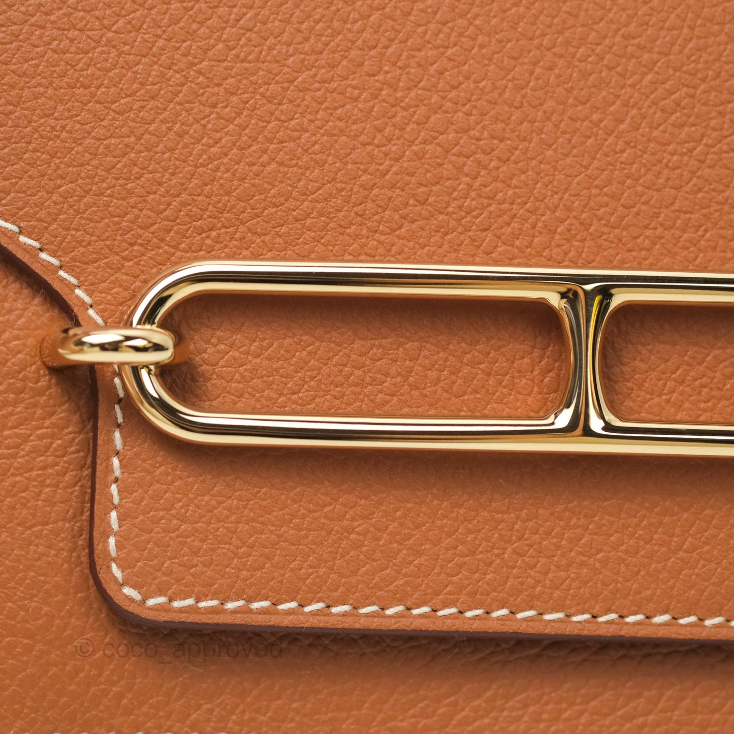 Hermès Roulis Slim Wallet Gold Evercolor Gold Hardware