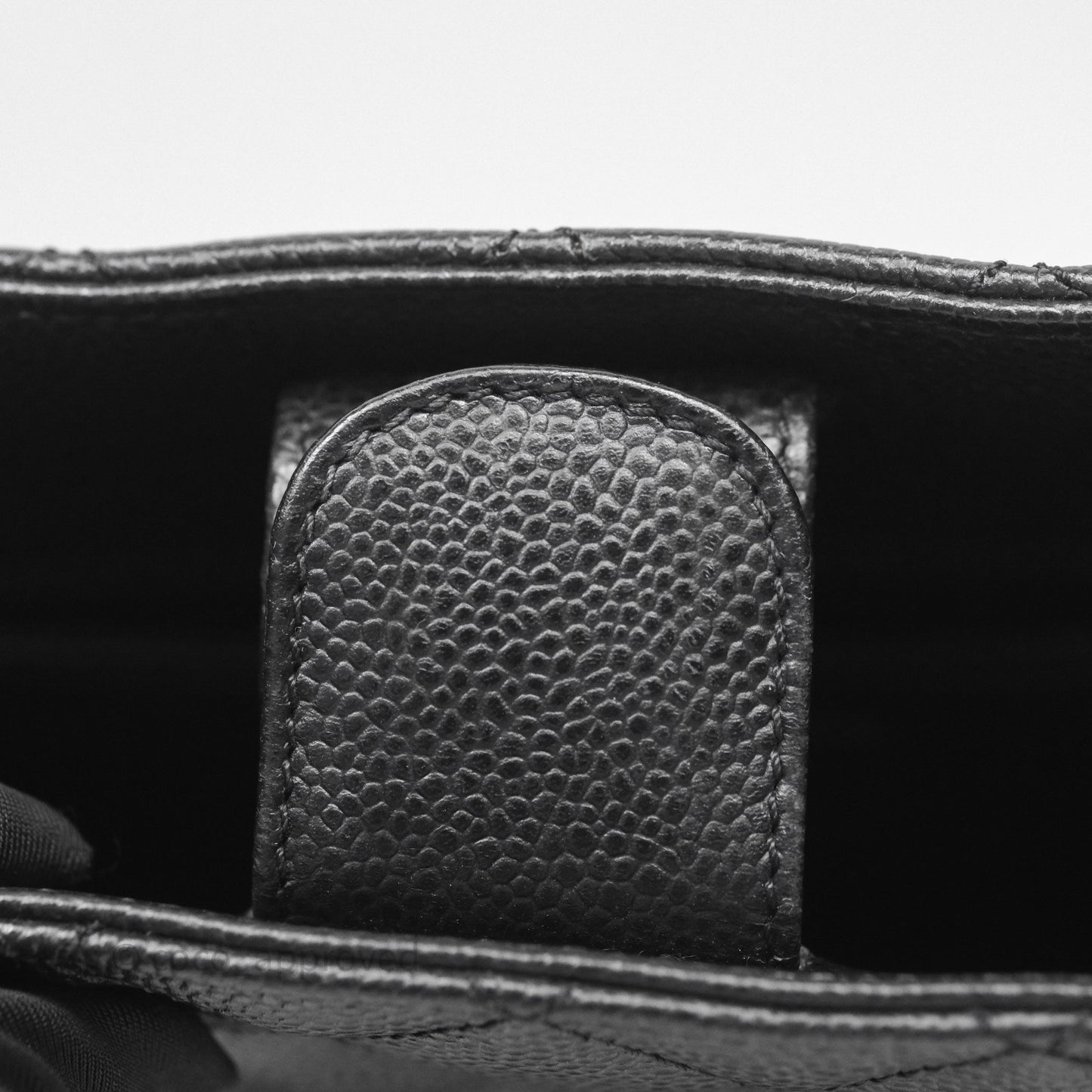 Chanel Vertical GST Black Caviar Gold Hardware