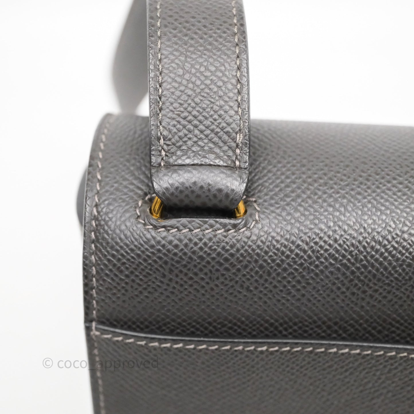 Hermès Della Cavalleria Mini Bag Gris Meyer 0L Epsom Gold Hardware