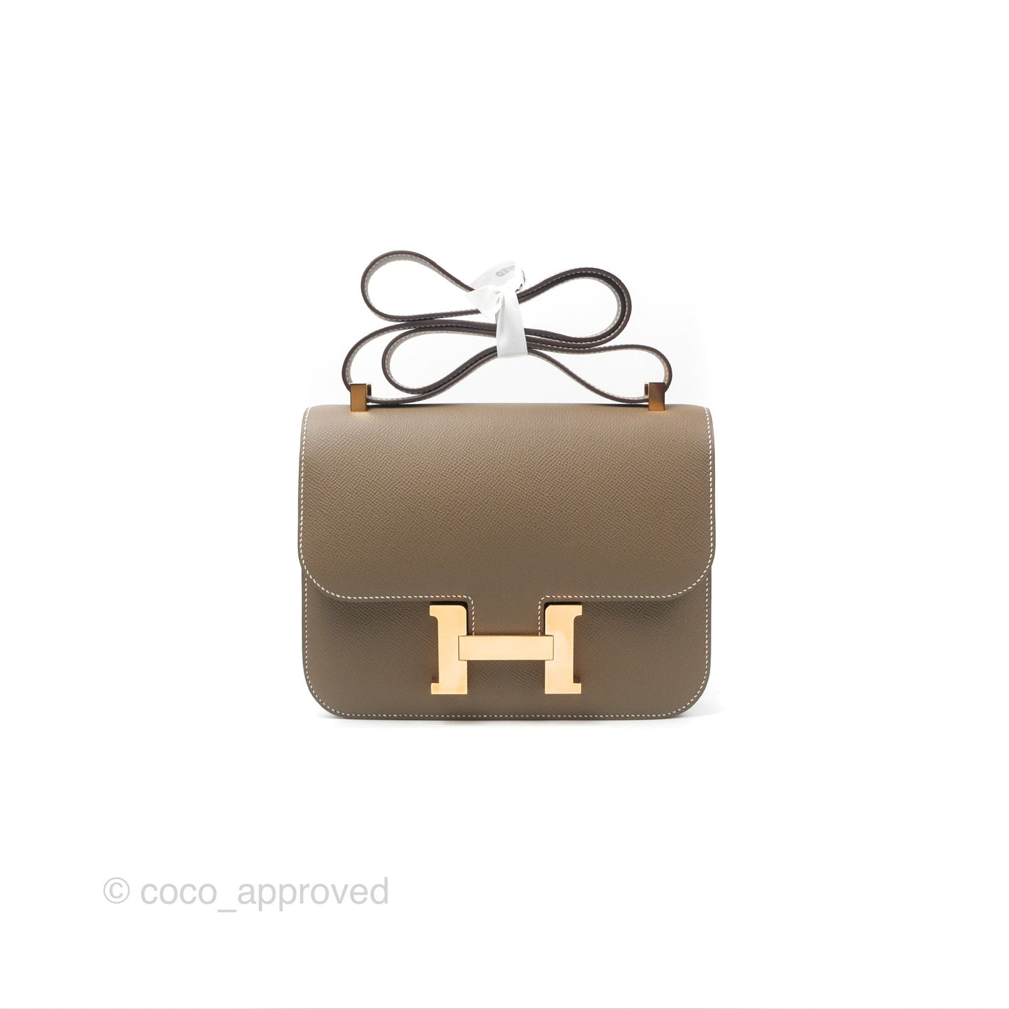 Hermès Constance 24 Mirror Etoupe 18 Epsom Rose Gold Hardware