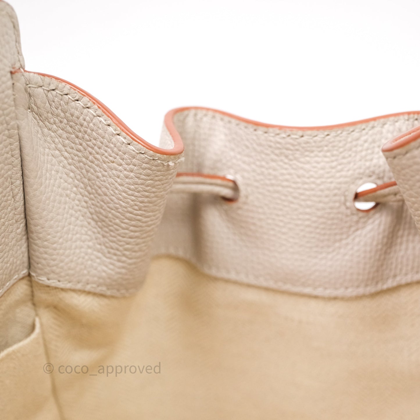 Loewe Mini Hammock Drawstring Light Ghost Calfskin