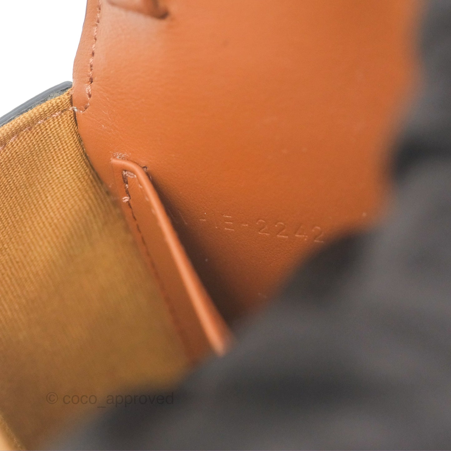 Celine Mini Triomphe Tan Canvas Calfskin