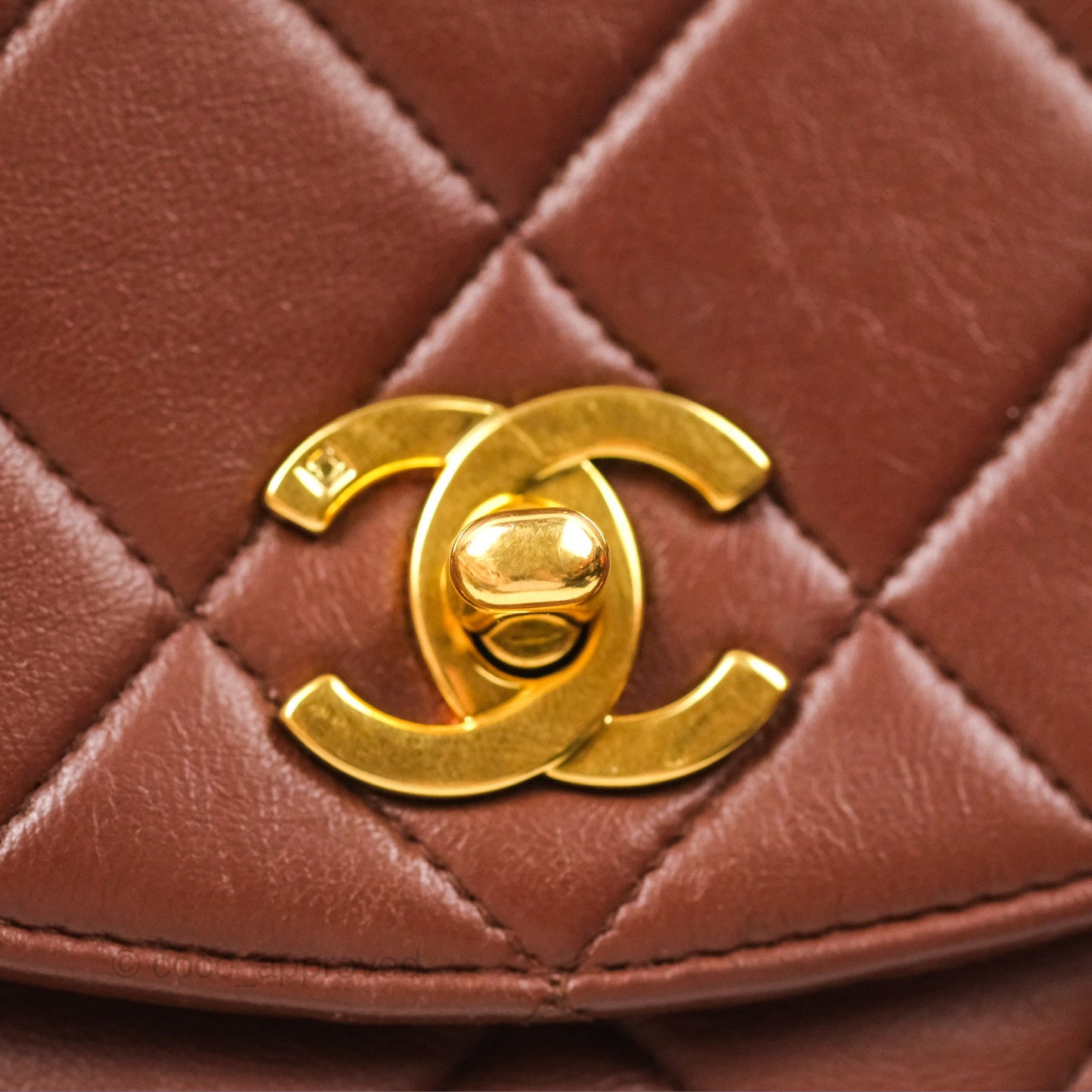 Chanel Vintage CC Duma Backpack Brown Lambskin 24K Gold Hardware