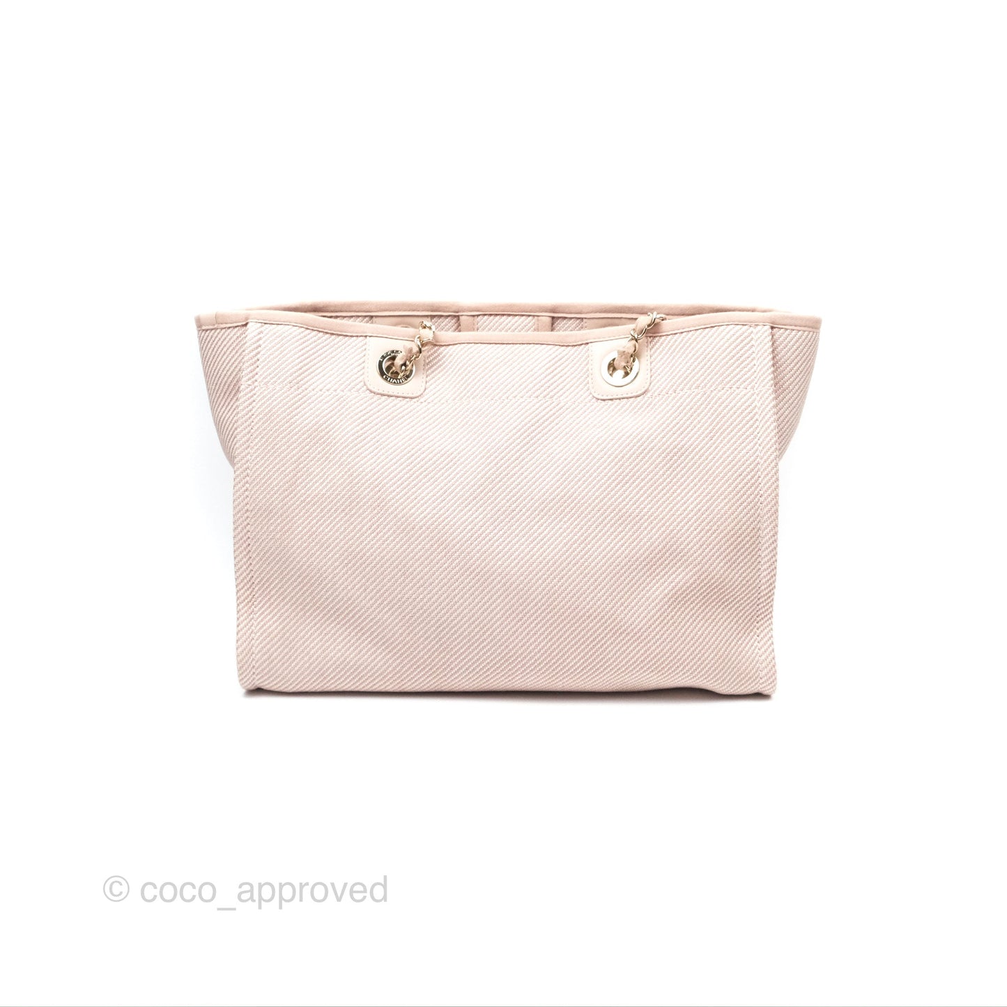 Chanel Medium Deauville Pink Canvas Gold Hardware