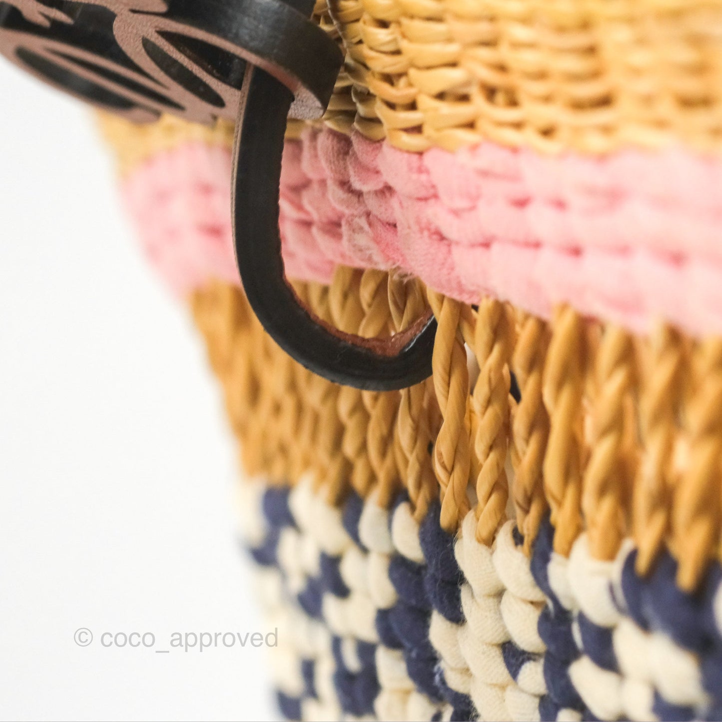 Loewe x Paula’s Ibiza Striped Raffia Basket Bag