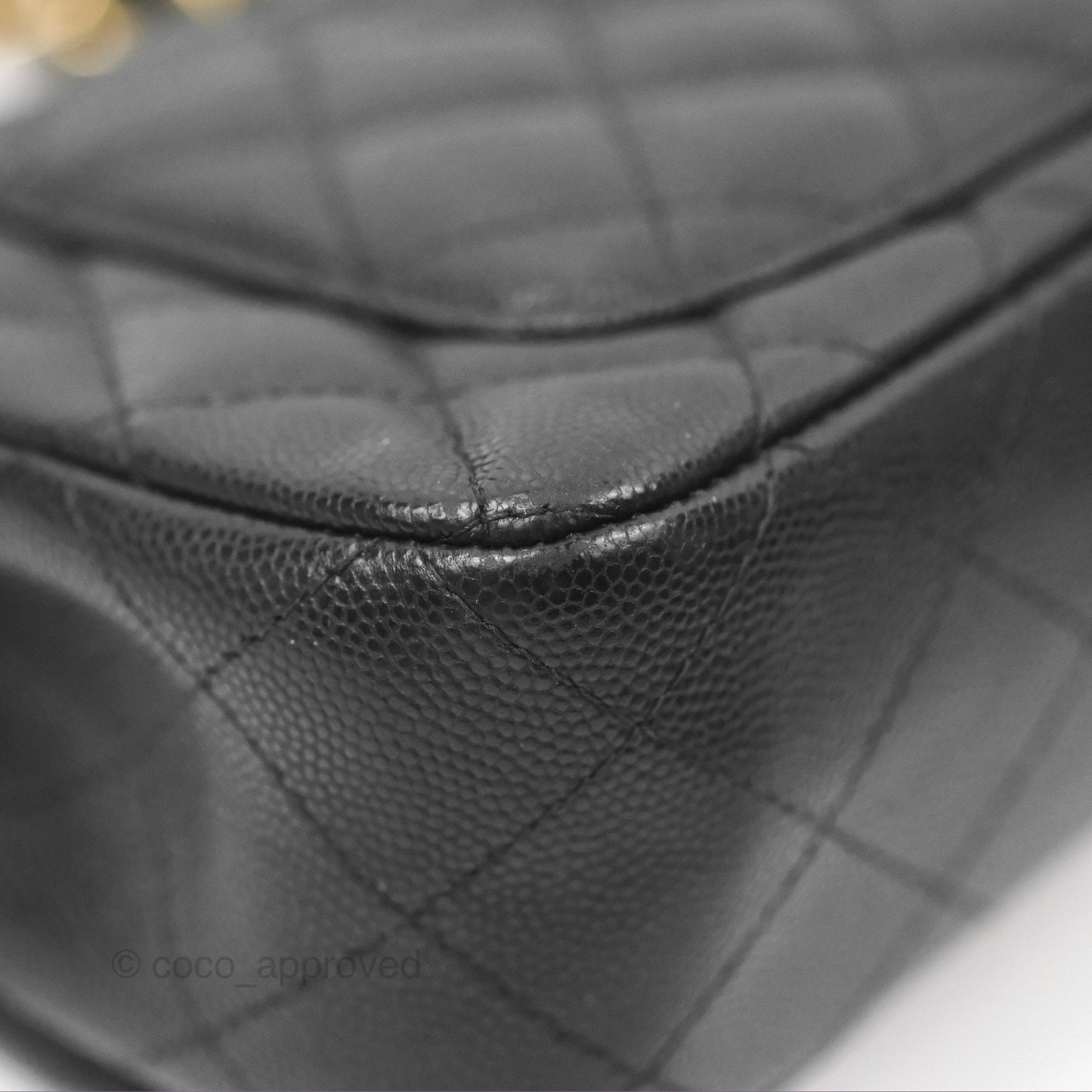 Chanel Quilted Mini Rectangular Black Caviar Gold Hardware 17B