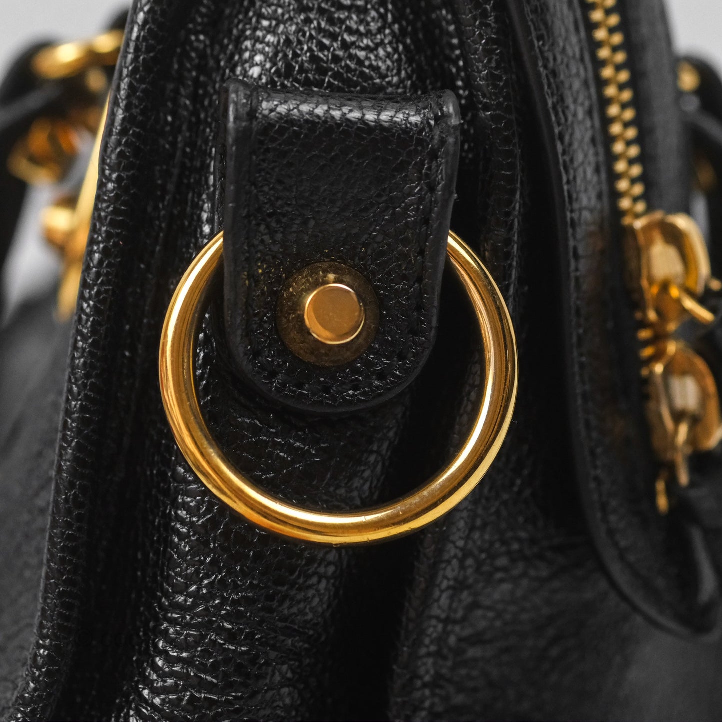 Balenciaga Classic Mini City Bag Black Grained Calfskin Gold Hardware