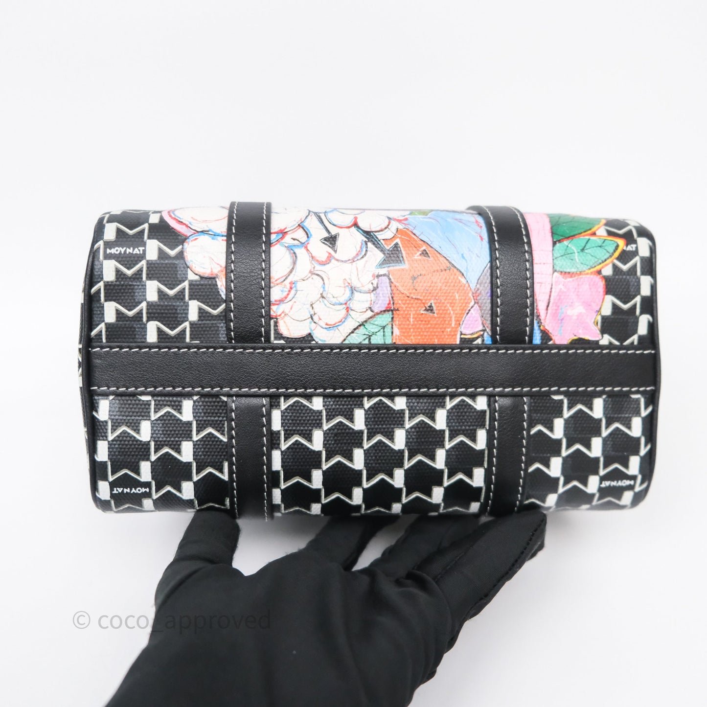 Moynat X Kasing Lung 48H Mini M Labubu Bag Black Canvas Sliver Hardware