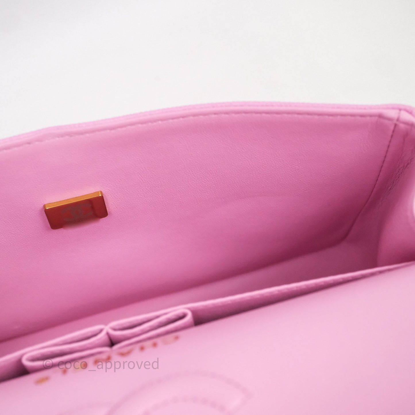 Chanel Small Classic Flap Quilted Pink Caviar Gold Hardware