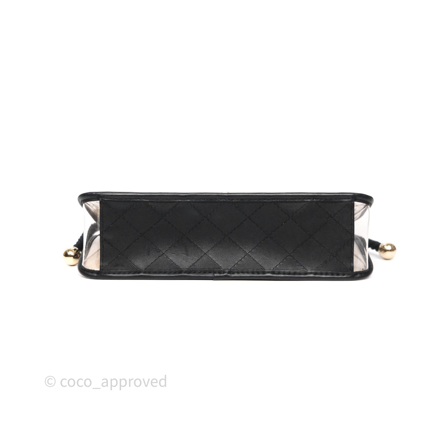 Chanel Medium Sand By The Sea PVC Flap Black Lambskin Gold Hardware