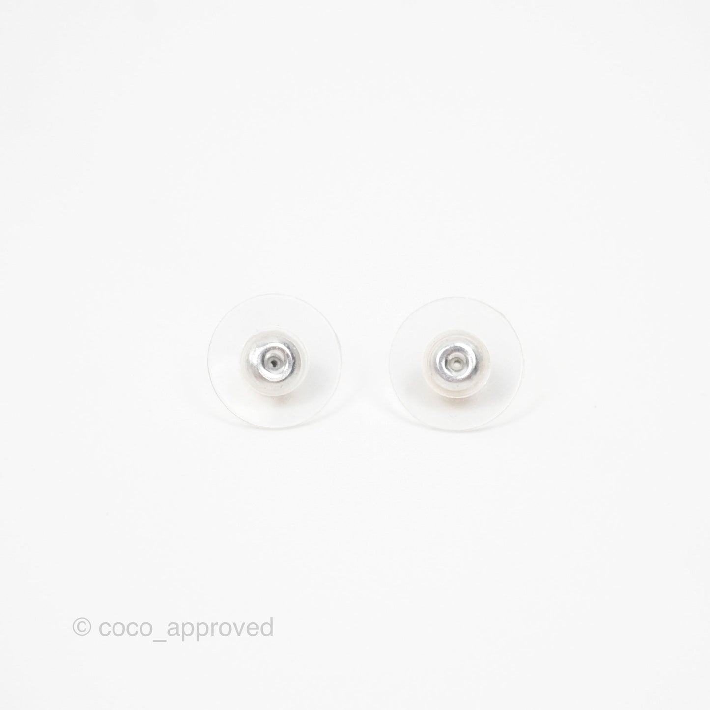 Chanel CC Crystal Pearl Drop Crystal Earrings Matte Gold Tone 20P