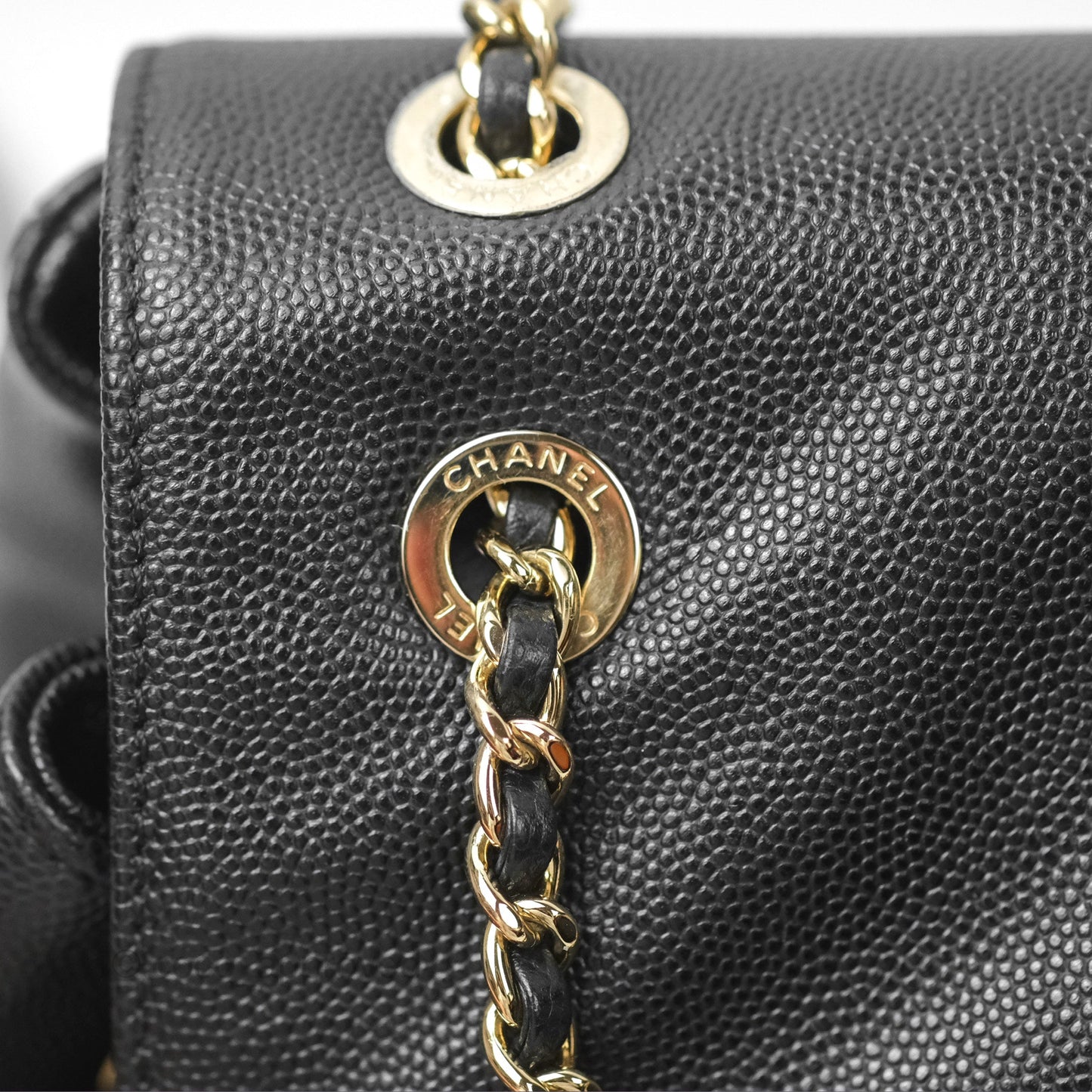 Chanel Quilted Business Affinity Backpack Black Caviar Gold Hardware