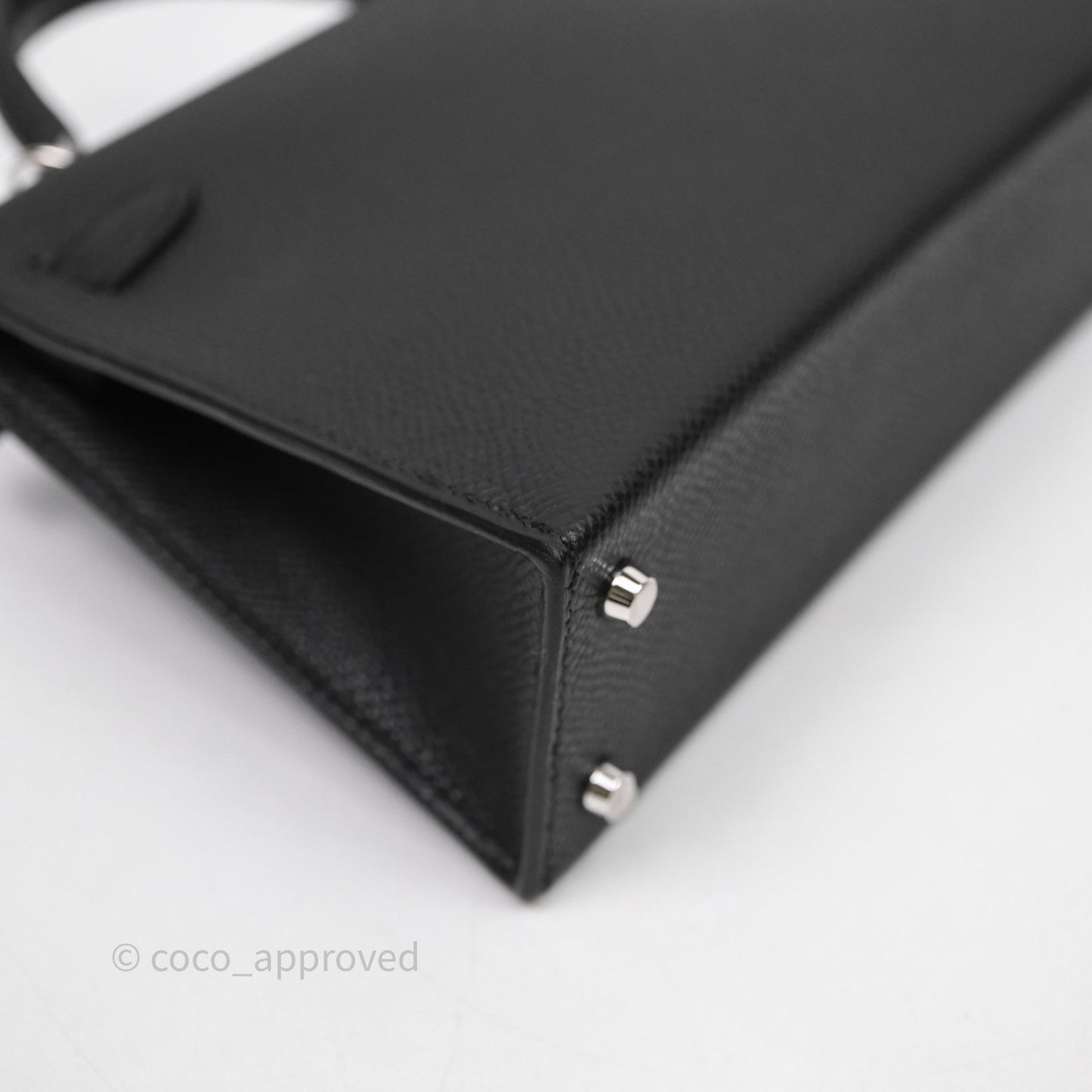 Hermès Mini Kelly Black Noir 89 Epsom Palladium Hardware