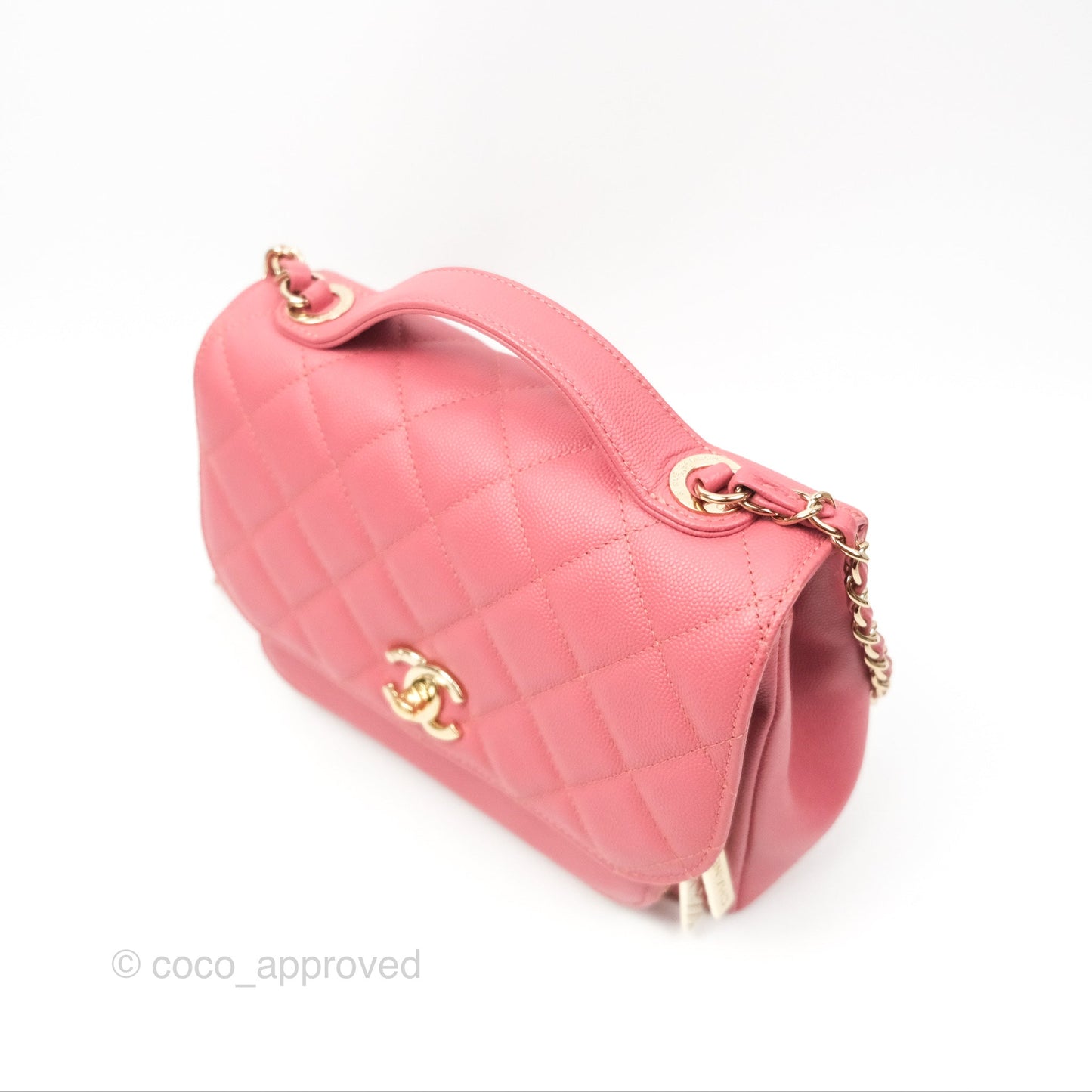 Chanel Quilted Medium Business Affinity Flap Pink Caviar Gold Hardware