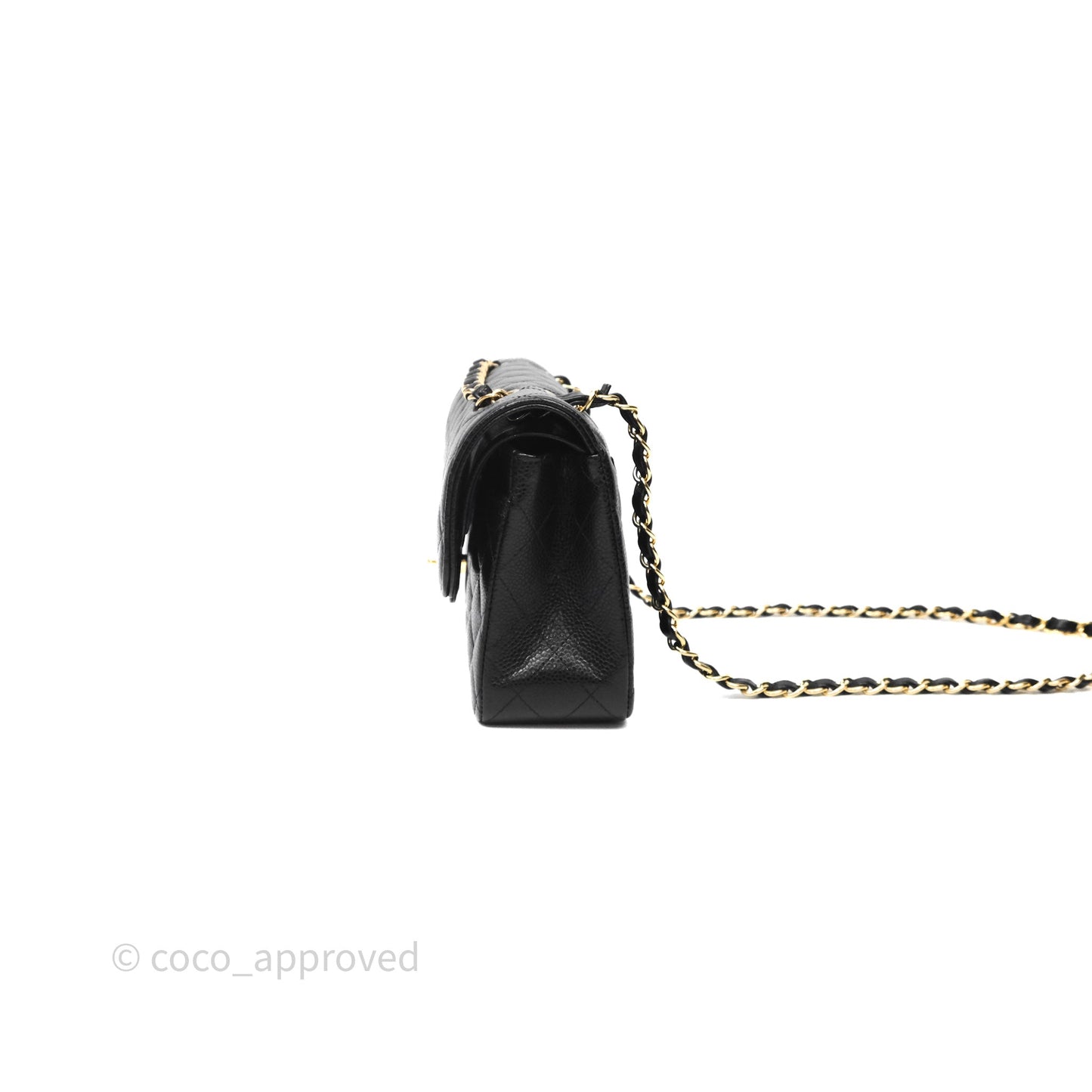 Chanel Small Classic Quilted Flap Black Caviar Gold Hardware