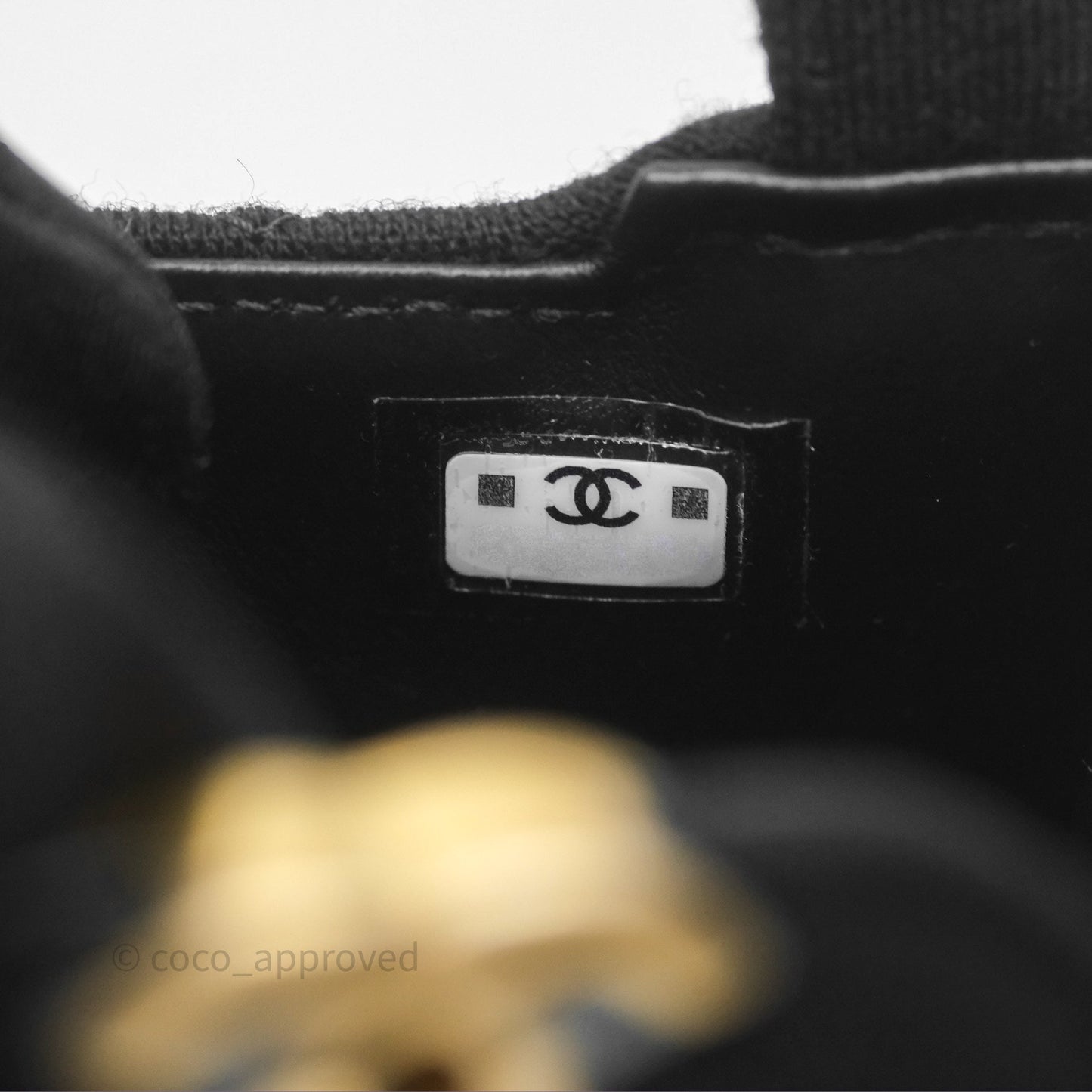 Chanel Mini Nano Kelly Bag Black Jersey Aged Gold Hardware 23K