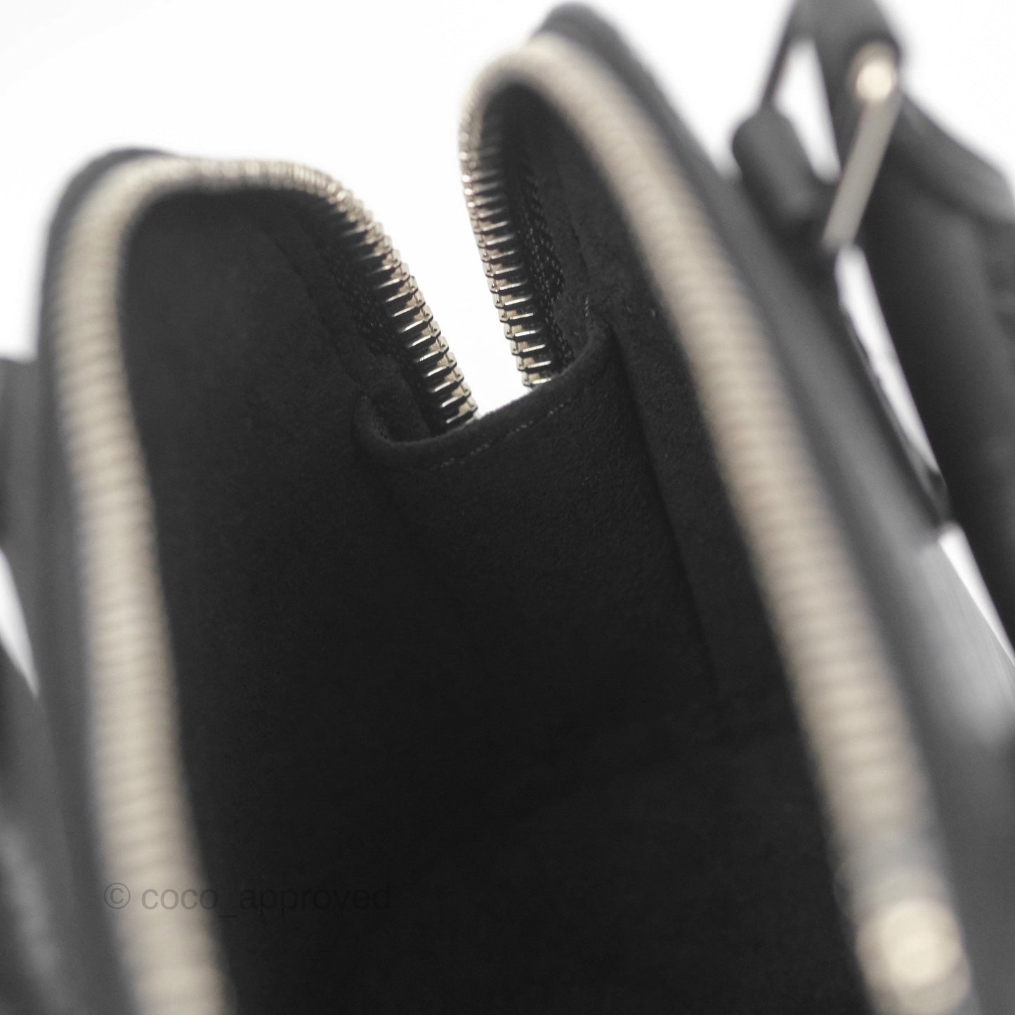 Louis Vuitton Alma Nano Black Silver Hardware