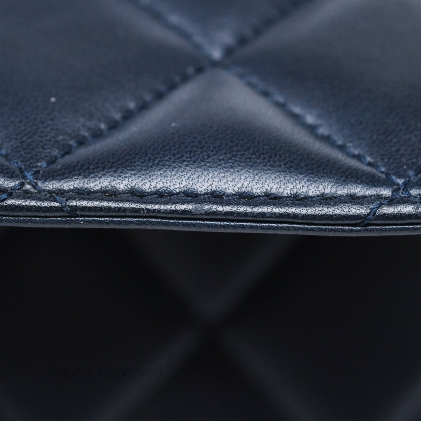Chanel Small Trendy CC Navy Lambskin Gold Hardware