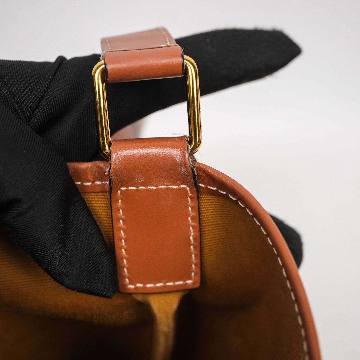 Celine Small Bucket Triomphe Canvas Grege Calfskin