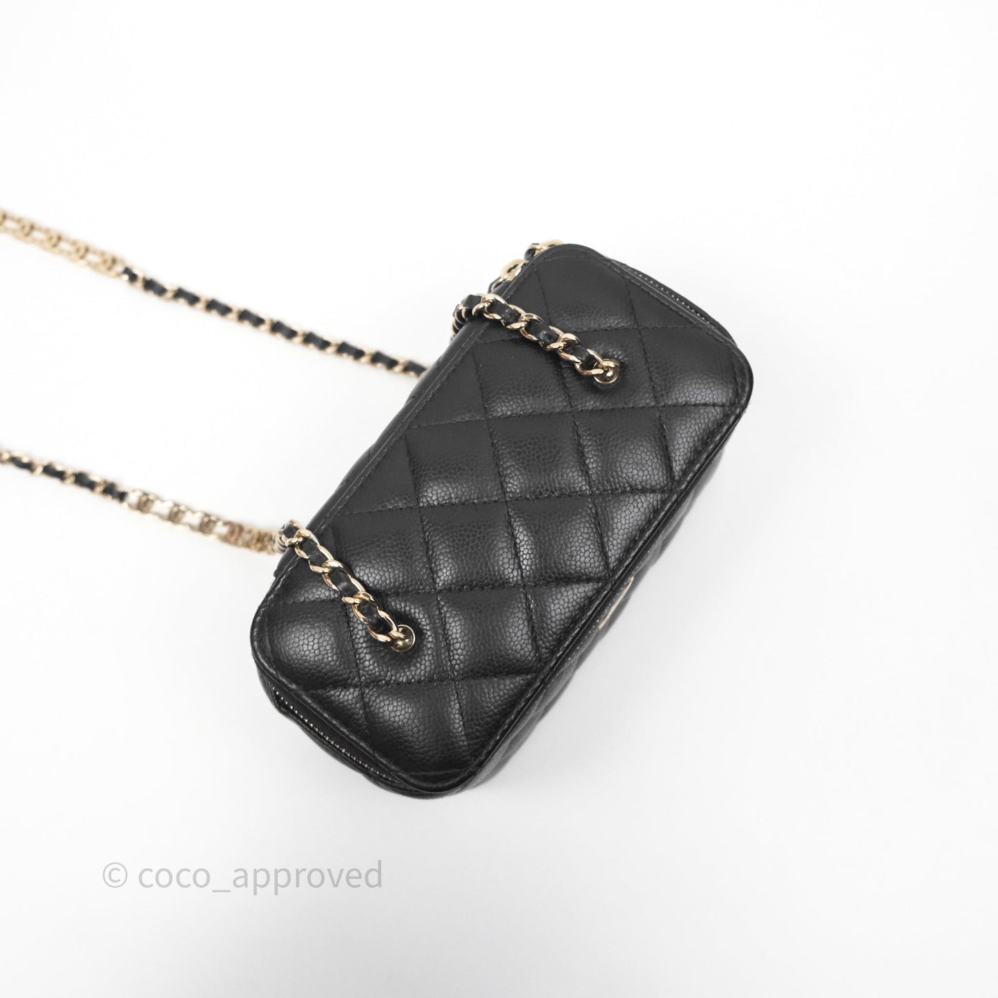 Chanel Vanity with CC Chain Black Caviar Gold Hardware