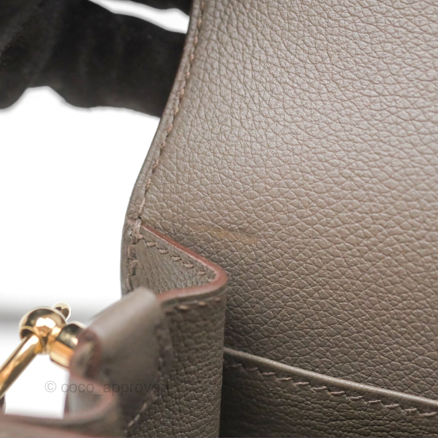 Hermès Roulis Mini 18 Gris Etain 8F Evercolor Gold Hardware