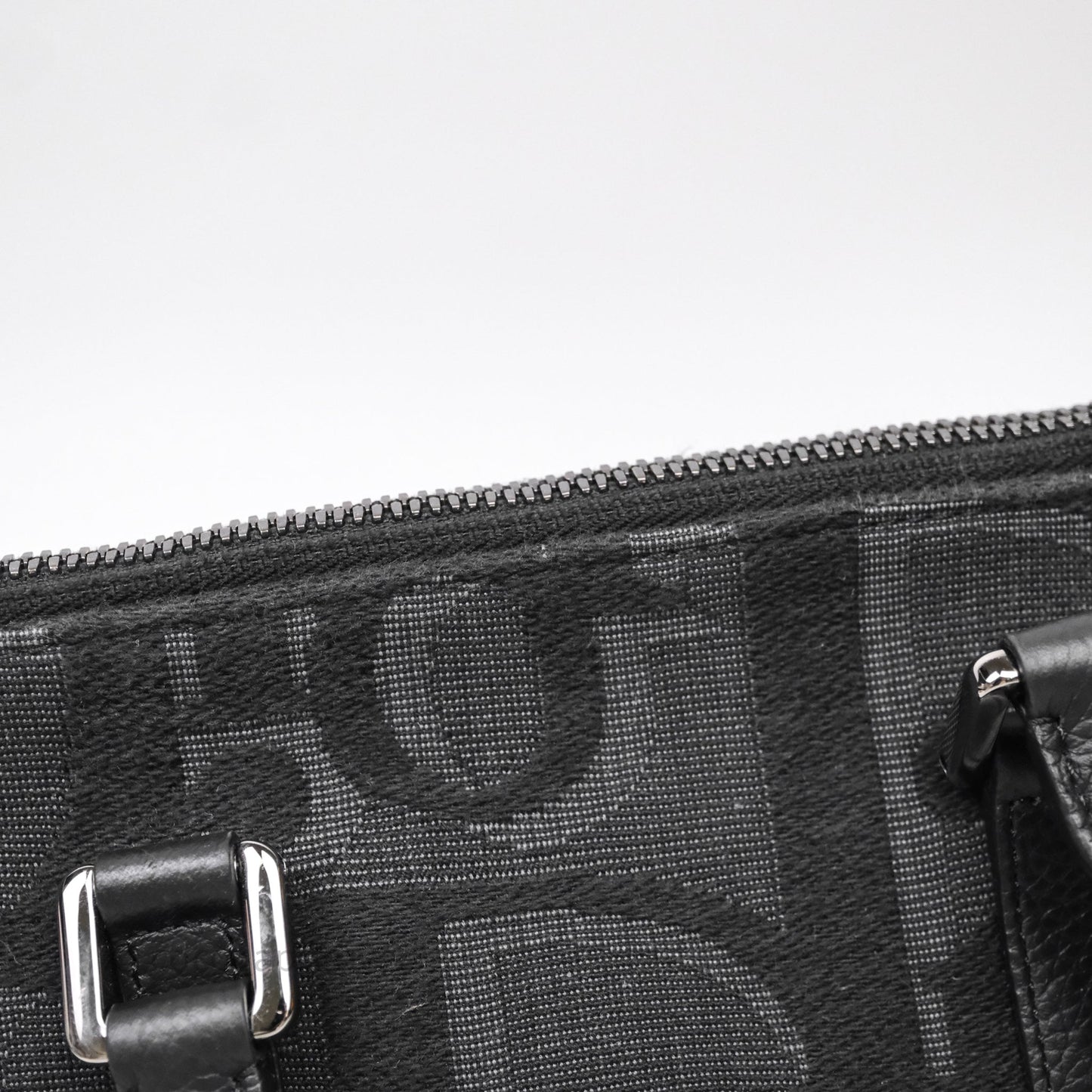 Christian Dior Oblique Jacquard Weekender Black Bag