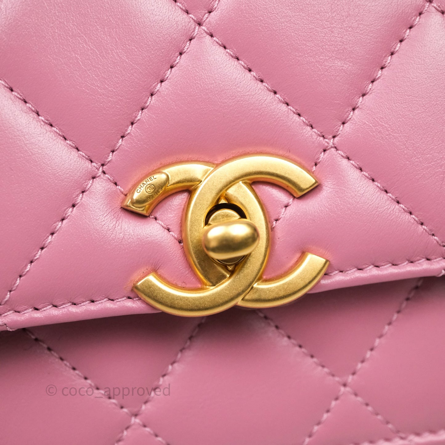 Chanel Quilted Mini Perfect Fit Adjustable Pink Calfskin Gold Hardware