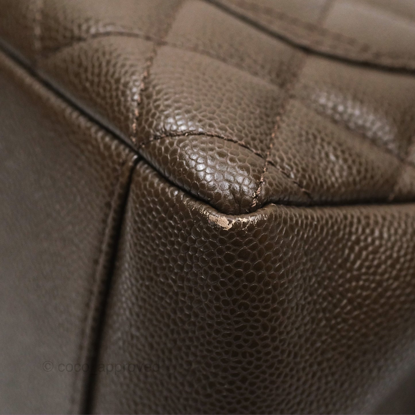 Chanel GST Chocolate Brown Caviar Silver Hardware