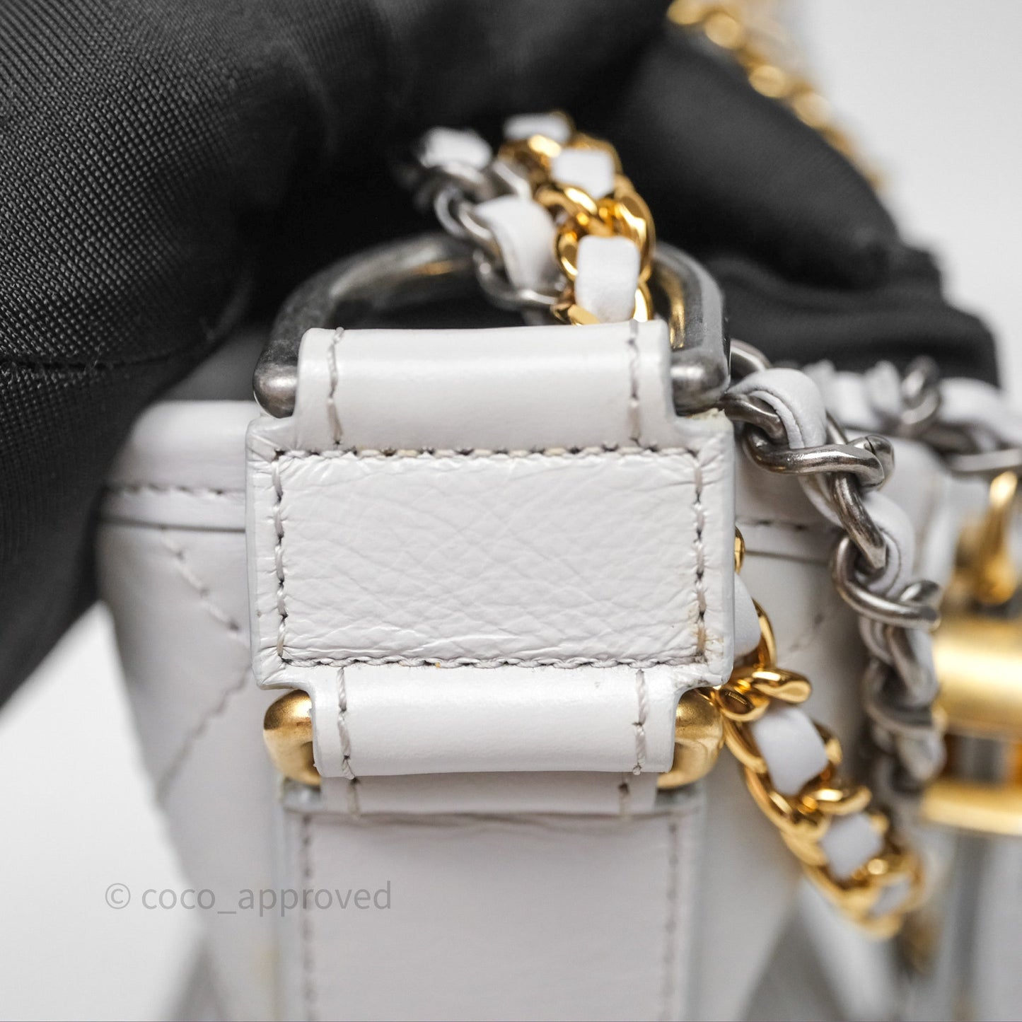 Chanel Small Gabrielle Hobo Quilted Grey Aged Calfskin