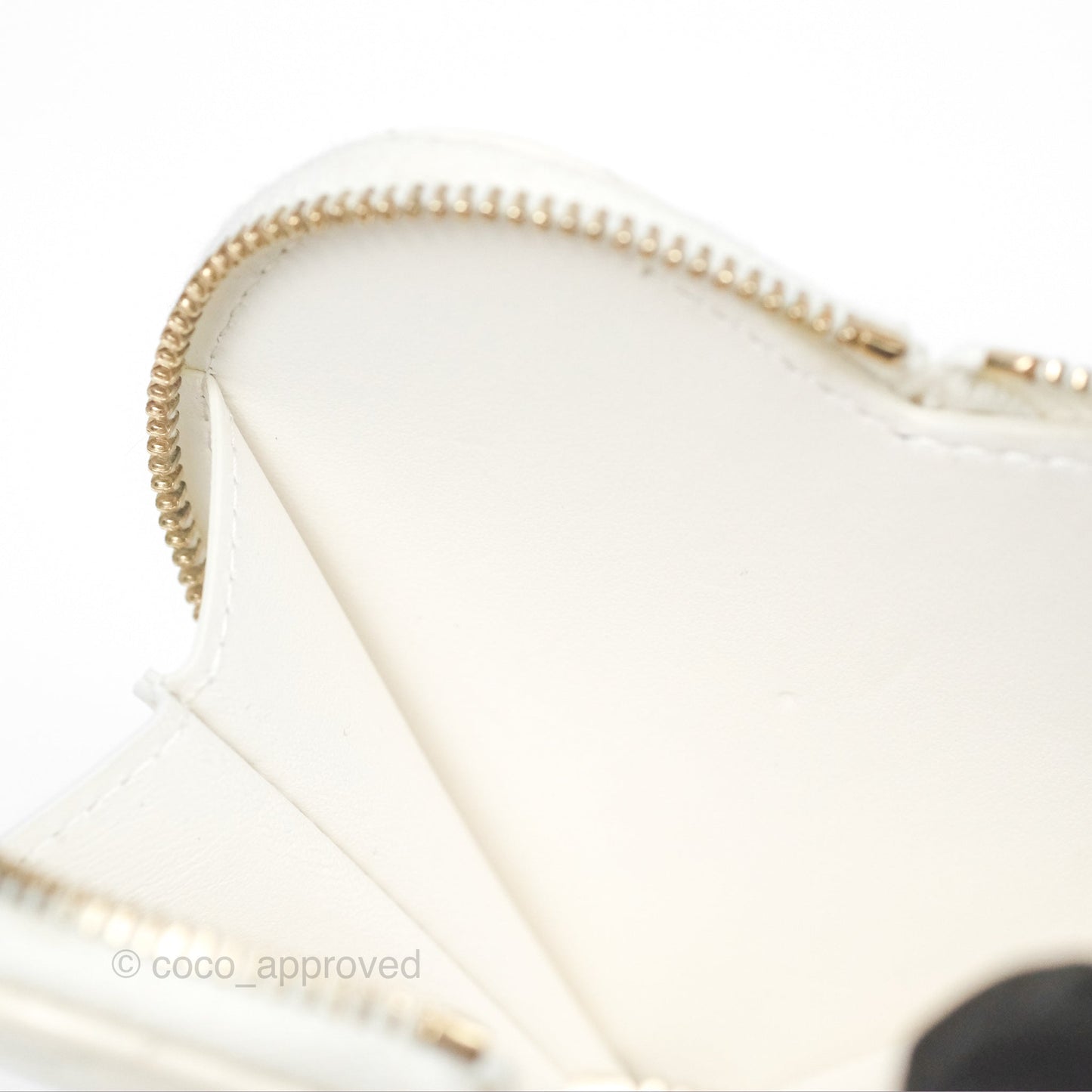 Chanel Heart Clutch with Chain with Coin Purse Black White Patent