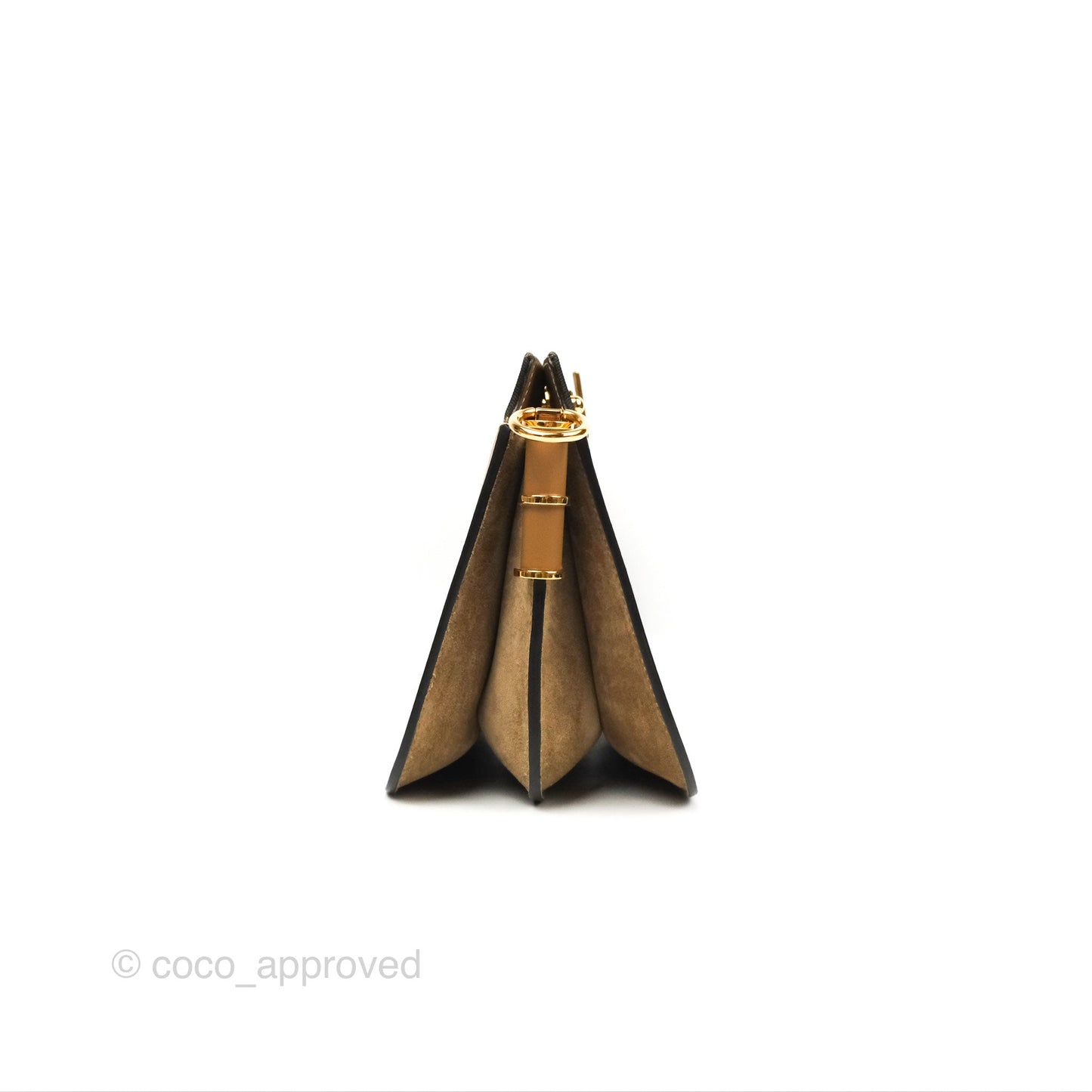 Fendi Touch Shoulder Bag FF Jacquard Brown Suede