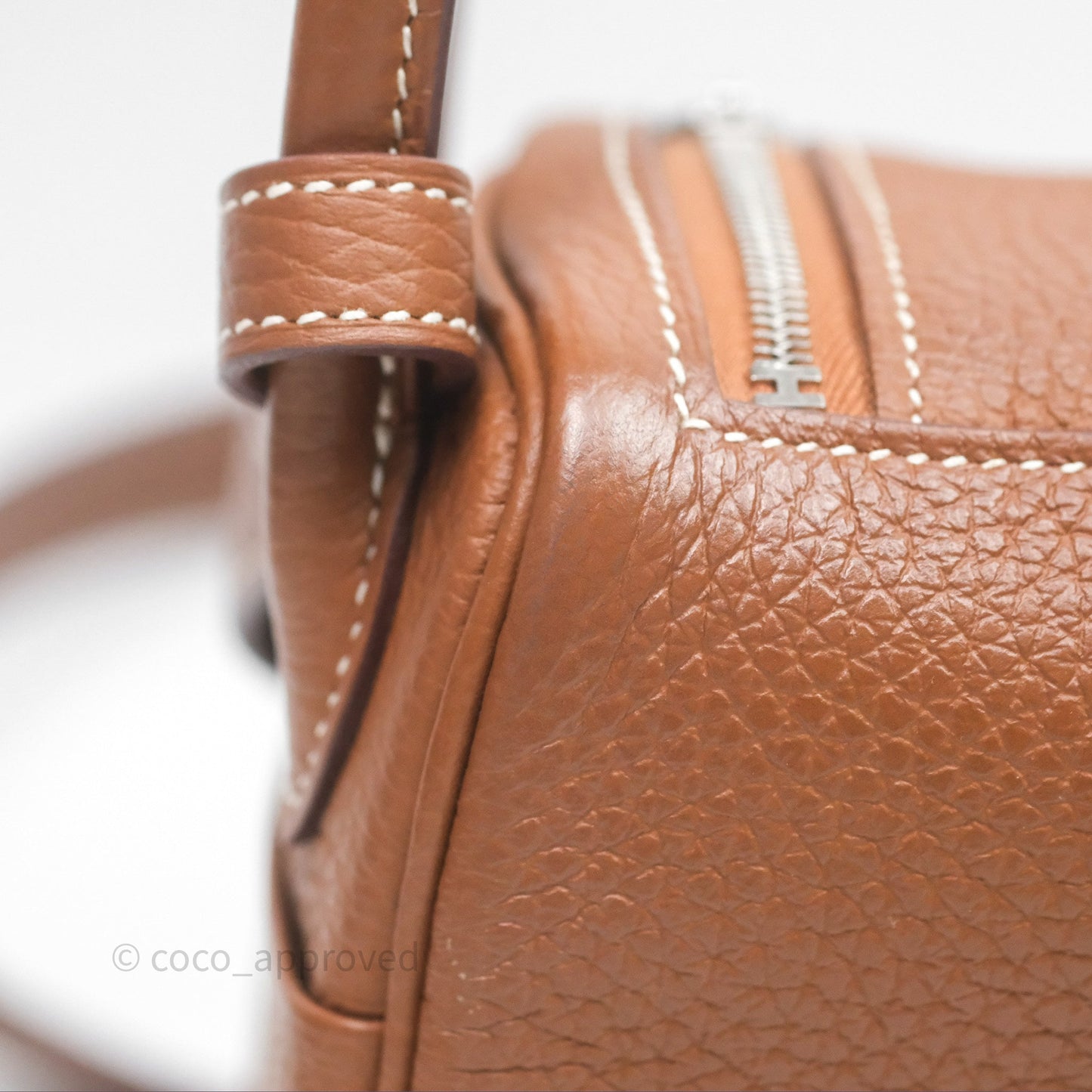 Hermès Mini Lindy 20 Gold Clemence Palladium Hardware