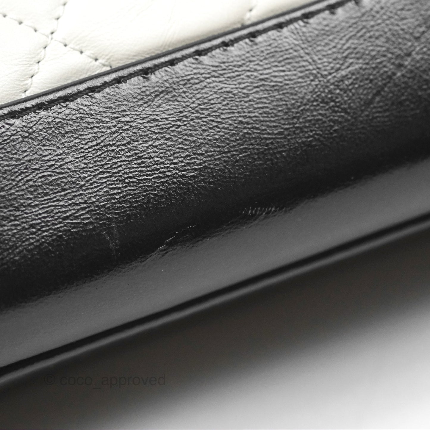 Chanel Small Gabrielle Hobo Quilted Black White Aged Calfskin