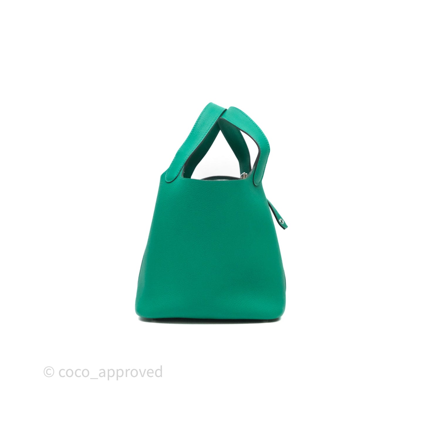 Hermes Picotin 18 Vert Jade O6 Clemence Palladium Hardware