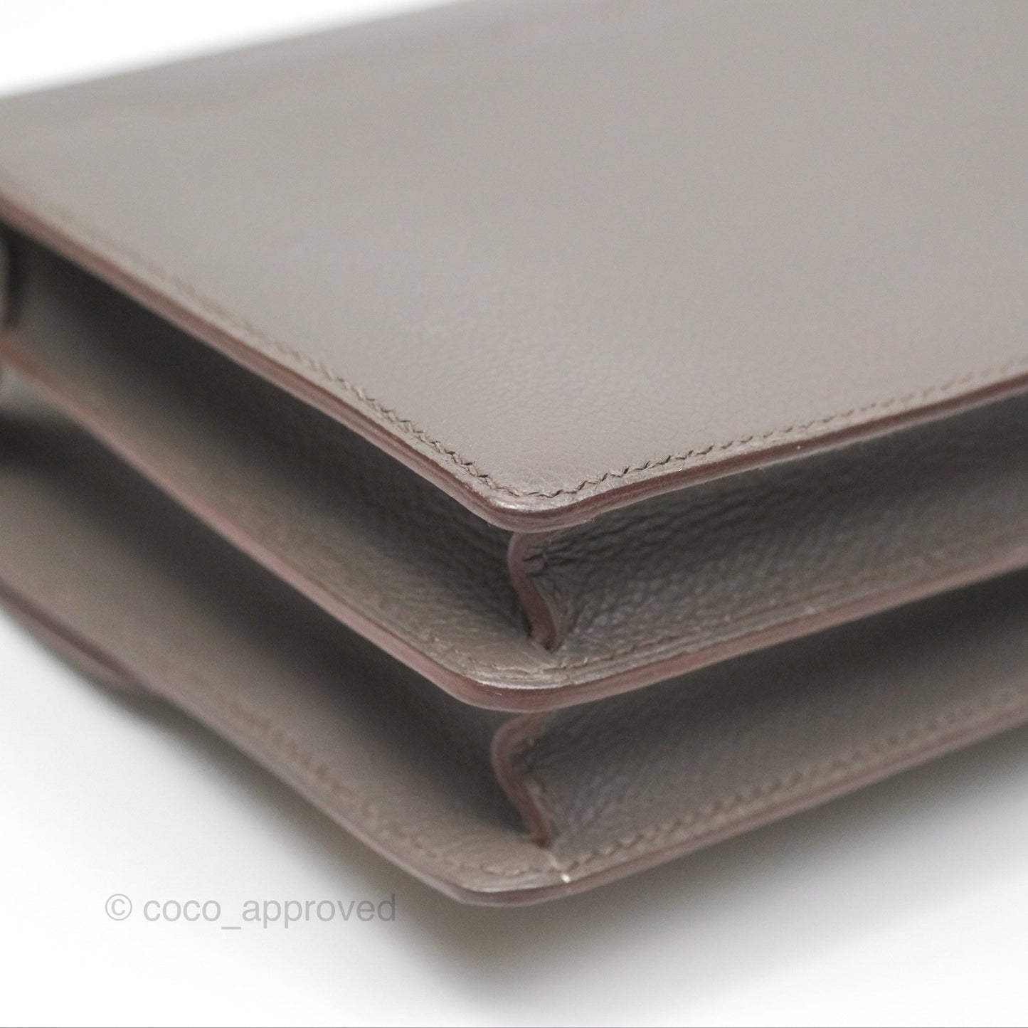 Hermès Roulis Mini 18 Gris Etain 8F Evercolor Gold Hardware