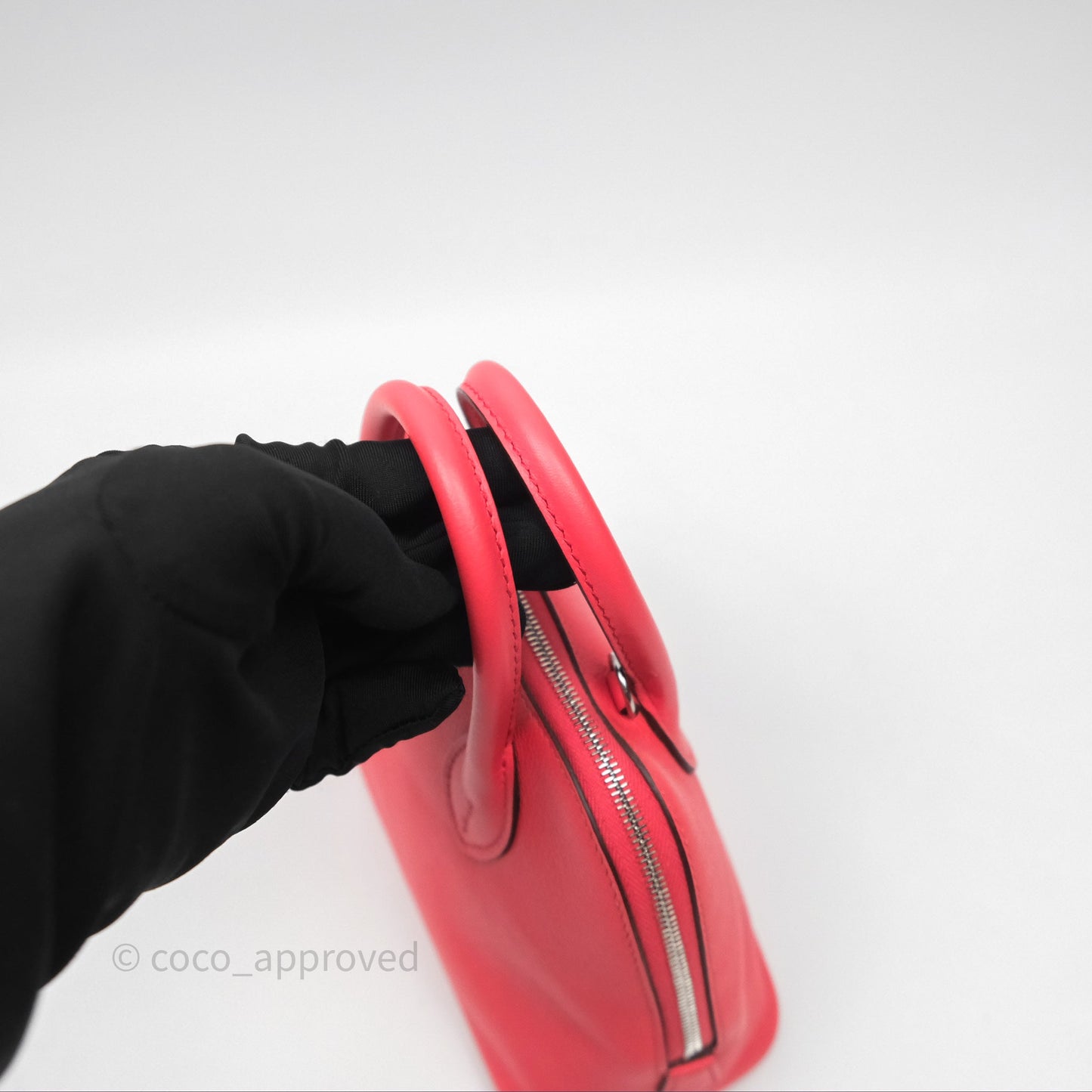 Hermès Bolide Mini 1923 Rose Texas 0E/ Cuivre 6C Evercolor Palladium Hardware