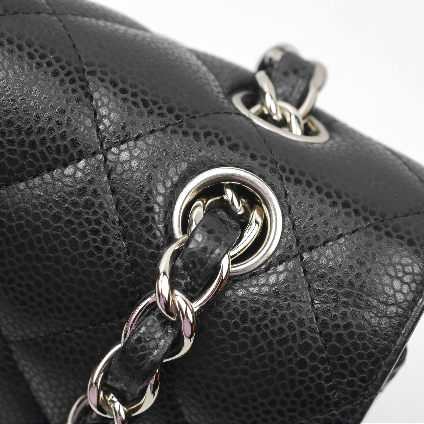 Chanel Quilted Maxi Single Flap Black Caviar Silver Hardware