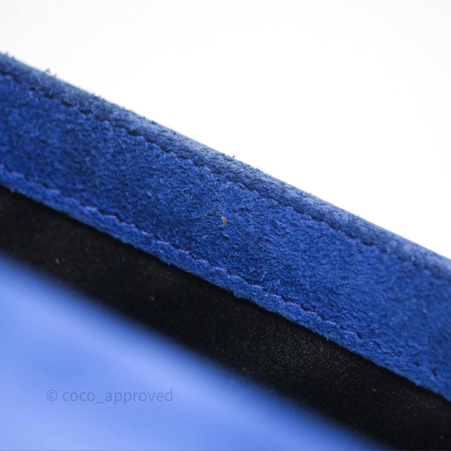 Saint Laurent Large Belle De Jour Clutch Blue Patent